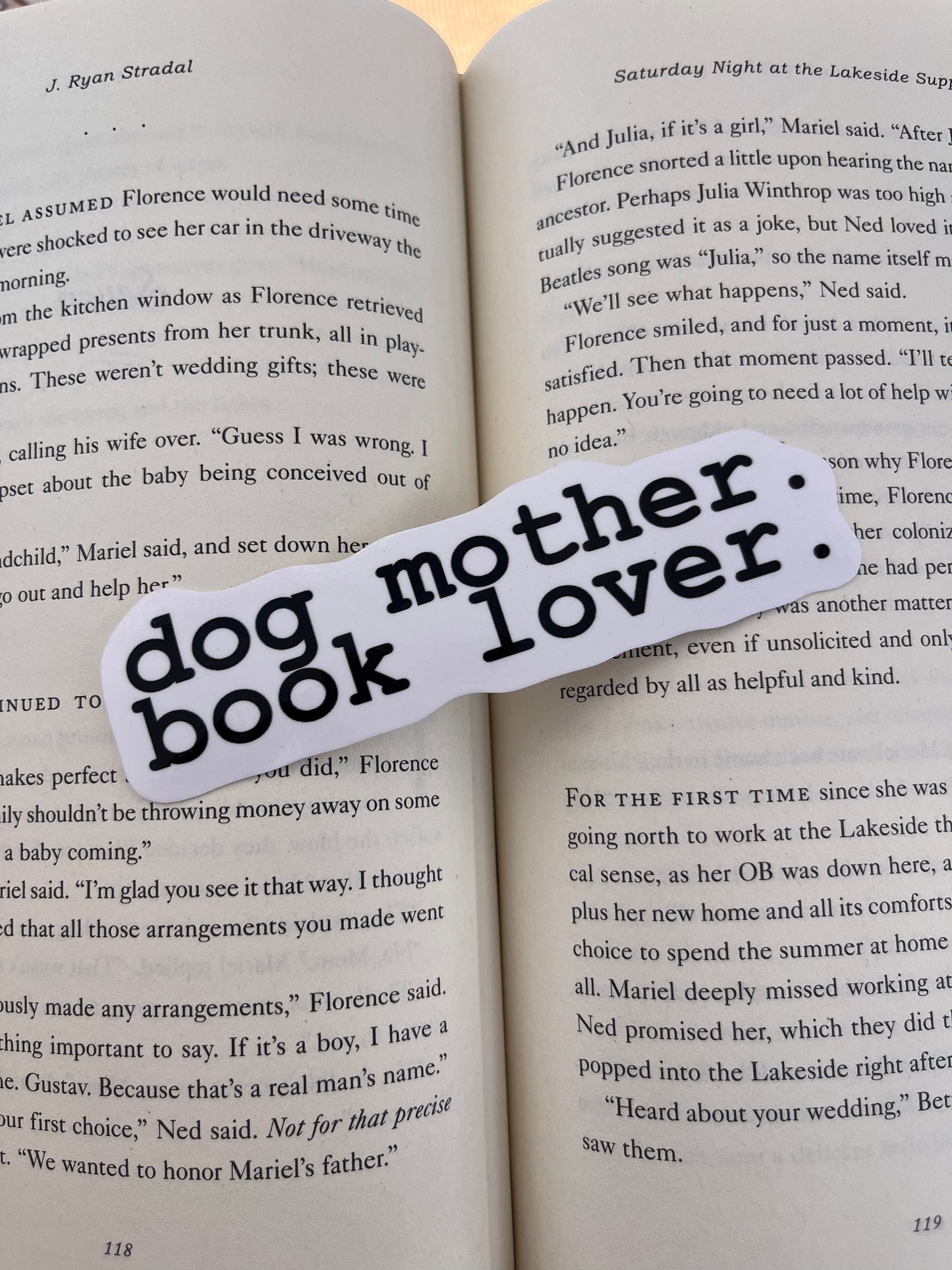 Dog Mother, Book Lover Sticker