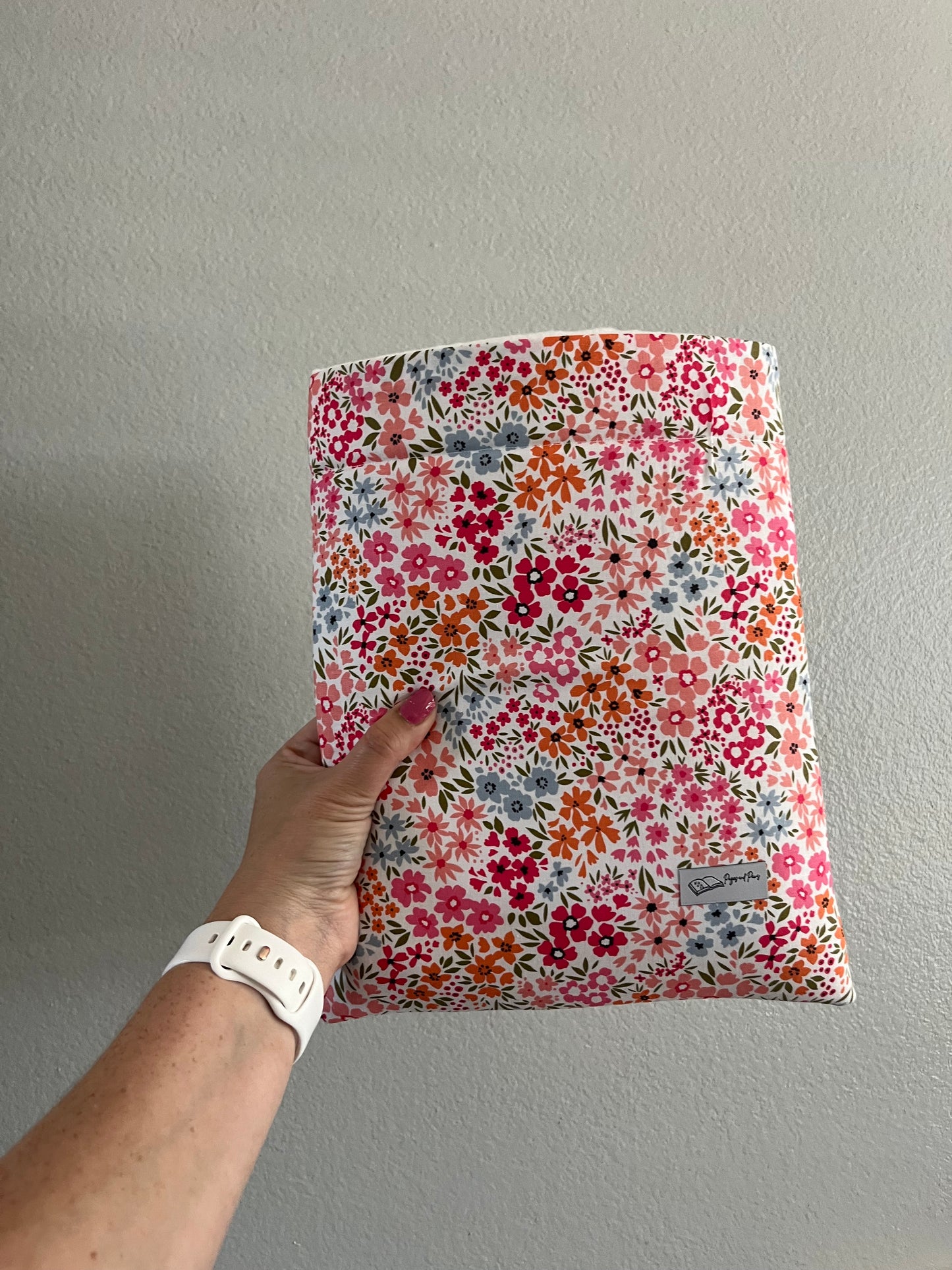 Ditsy Pink Floral Book Sleeve