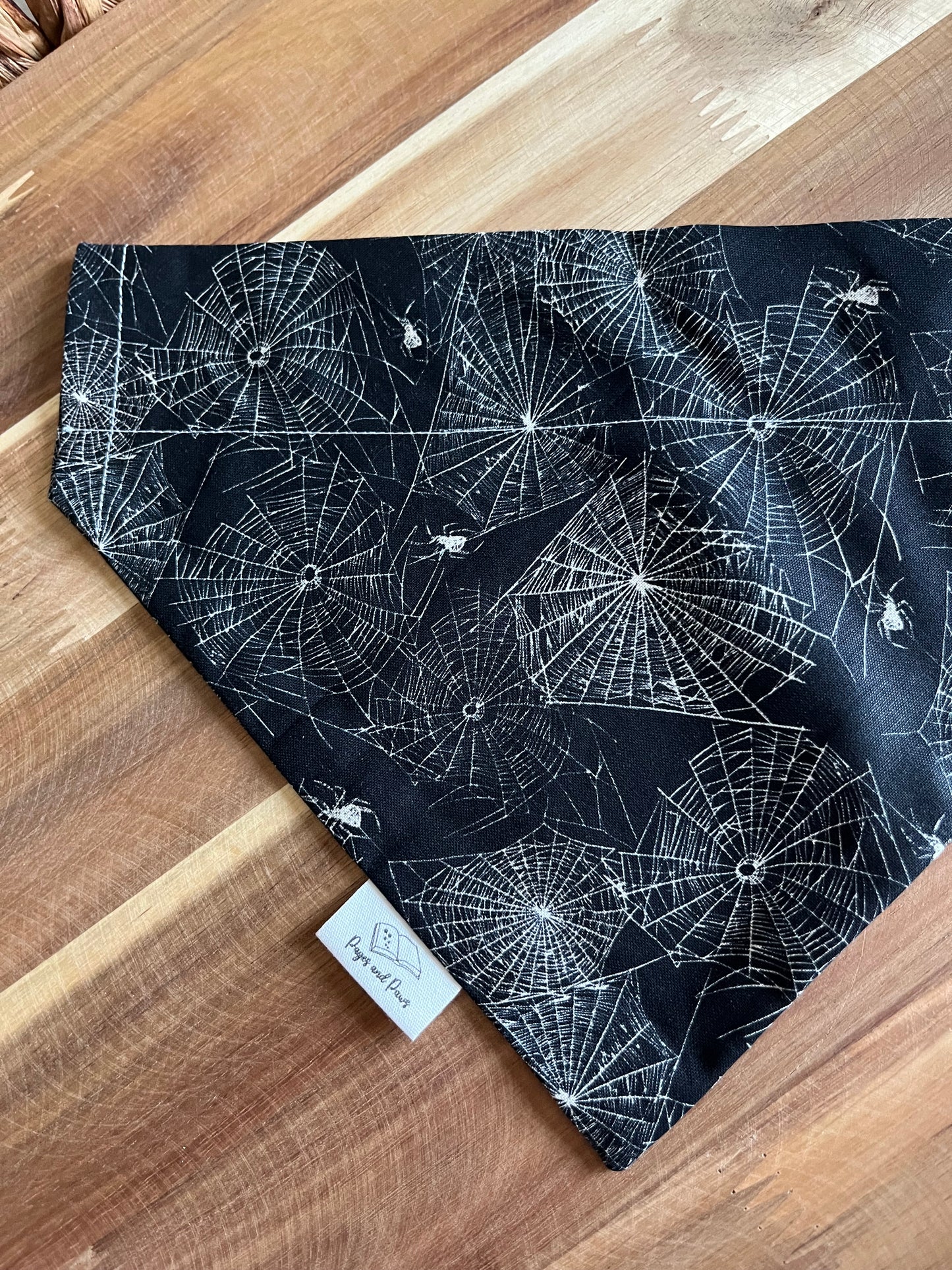 Spooky Spider Webs Over the Collar Pet Bandana