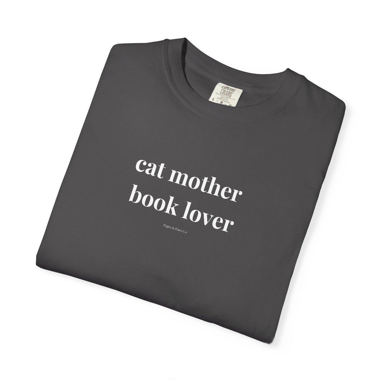 Cat Mother, Book Lover (lowercase) T-shirt