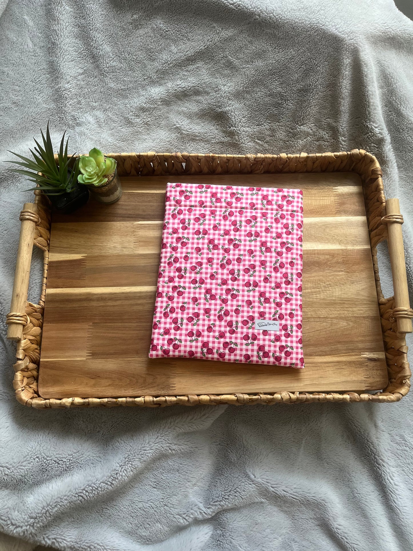 Cherries on Pink Book Sleeve