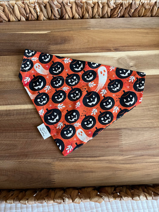 Pumpkin Boos Over the Collar Pet Bandana