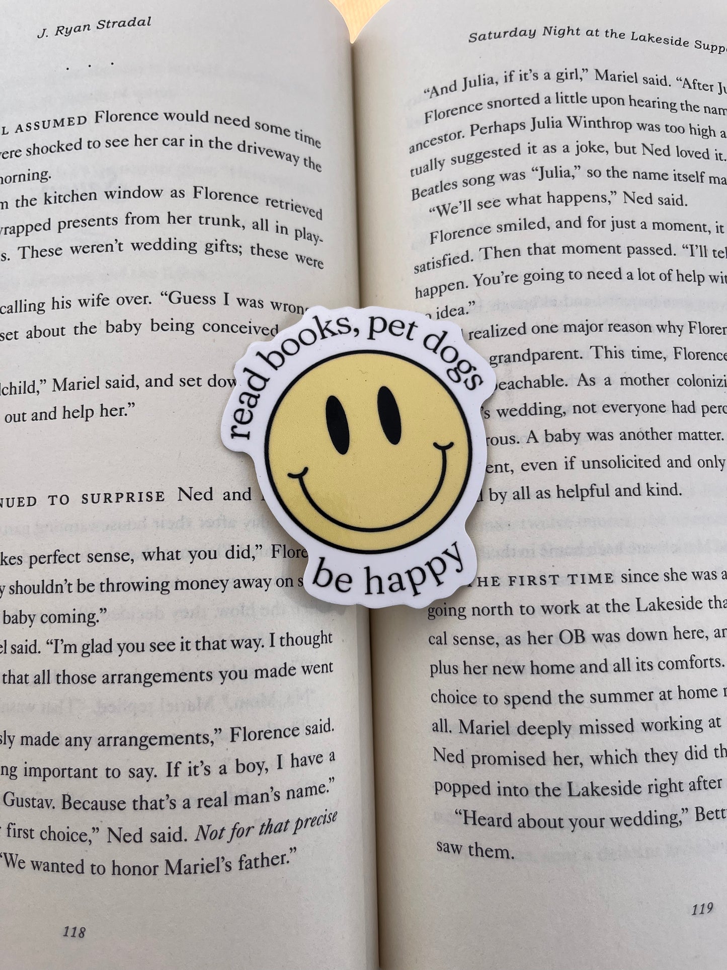 Read Books, Pet Dogs, Be Happy Sticker