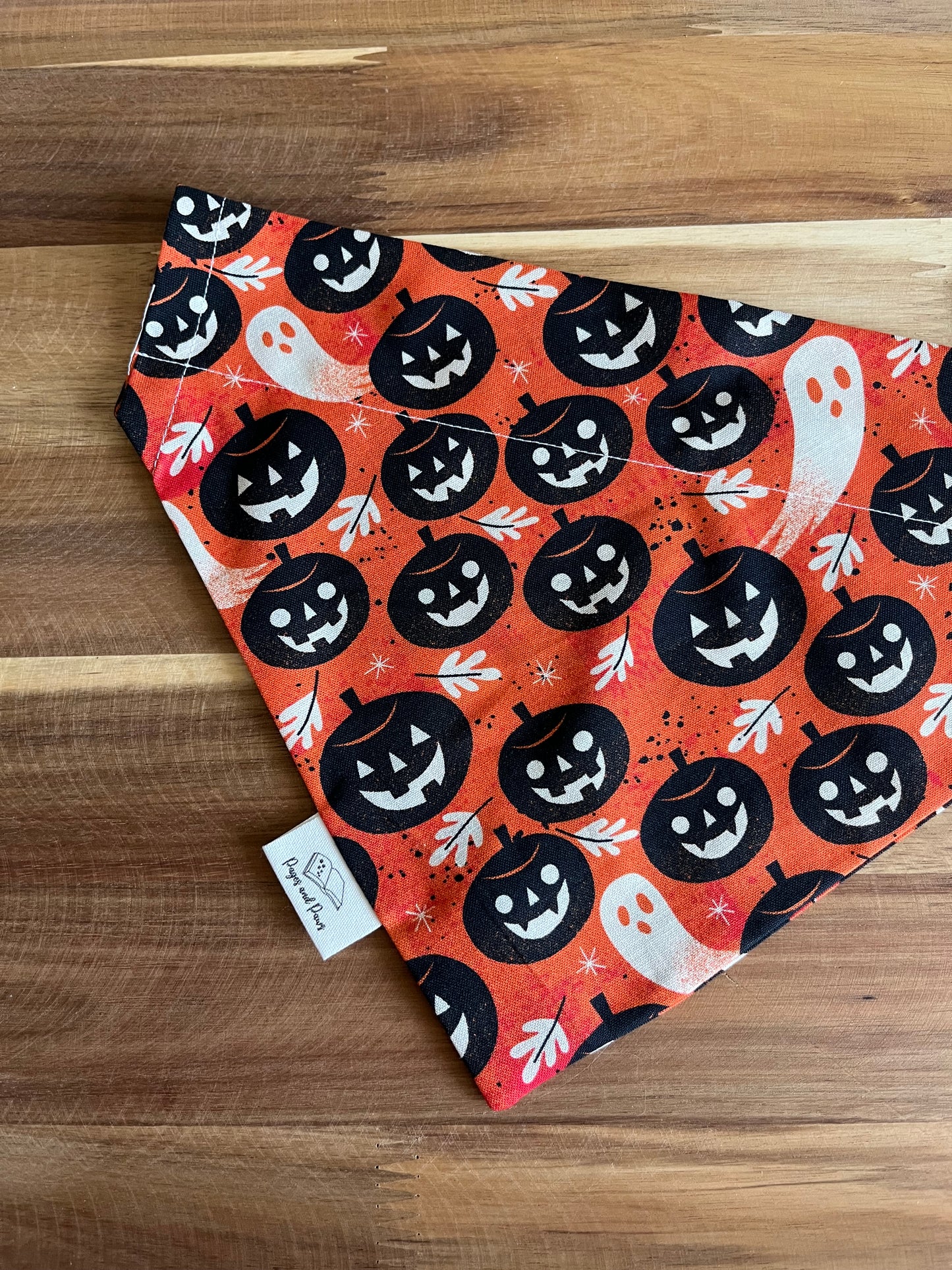 Pumpkin Boos Over the Collar Pet Bandana