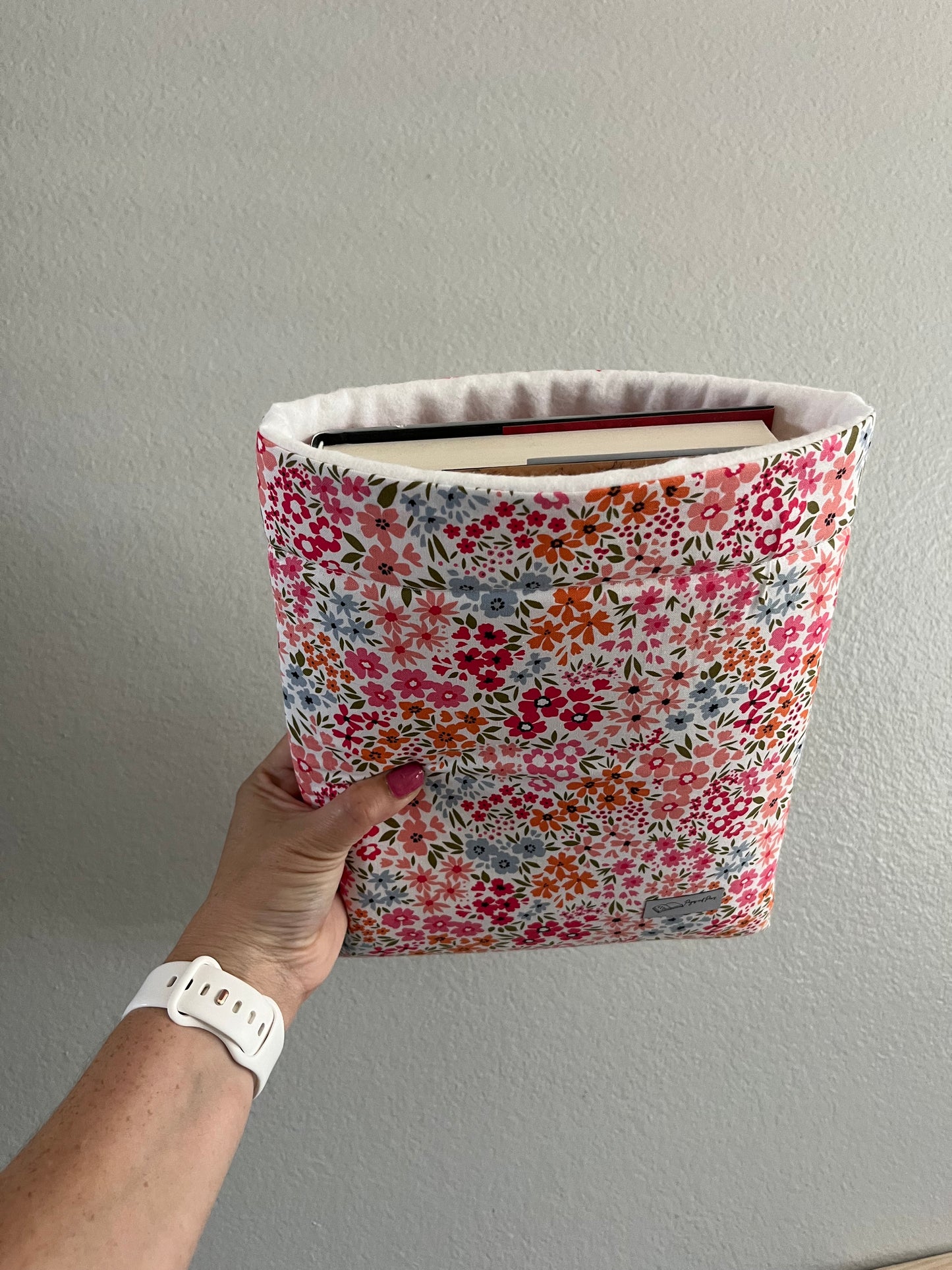 Ditsy Pink Floral Book Sleeve