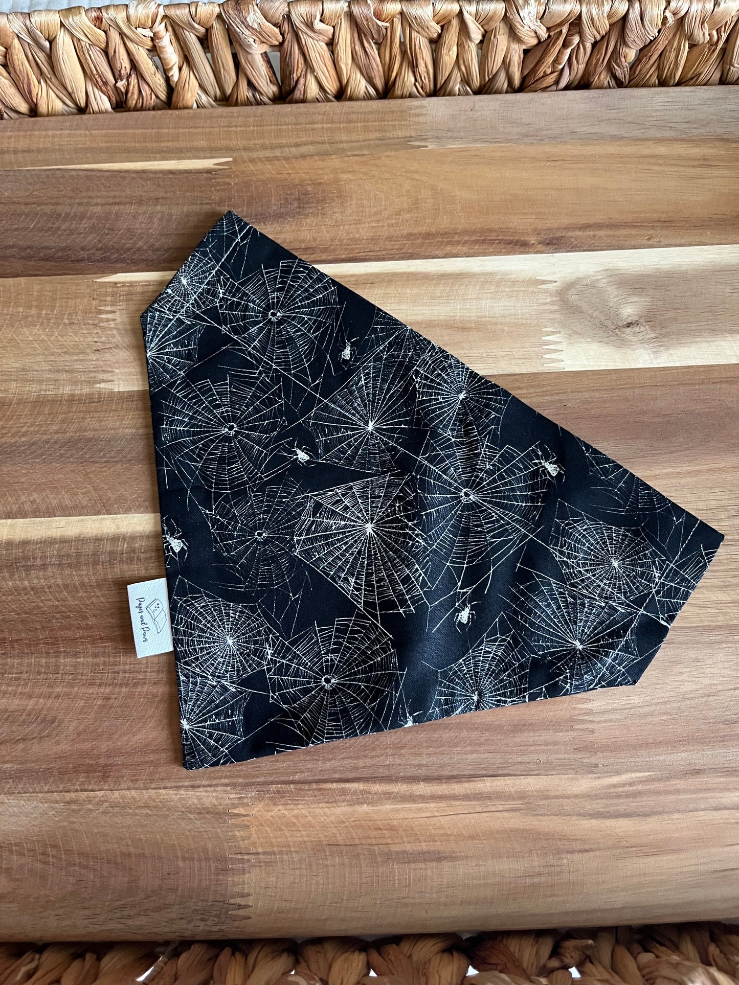 Spooky Spider Webs Over the Collar Pet Bandana