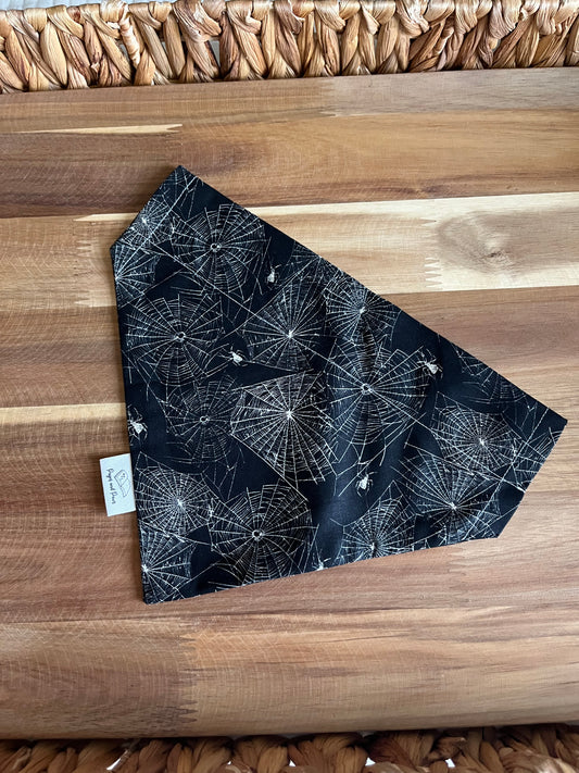 Spooky Spider Webs Over the Collar Pet Bandana