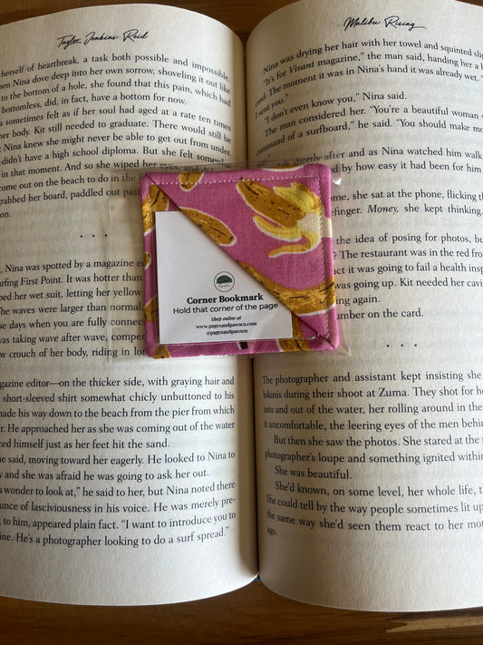 Bananas for Books Corner Bookmark