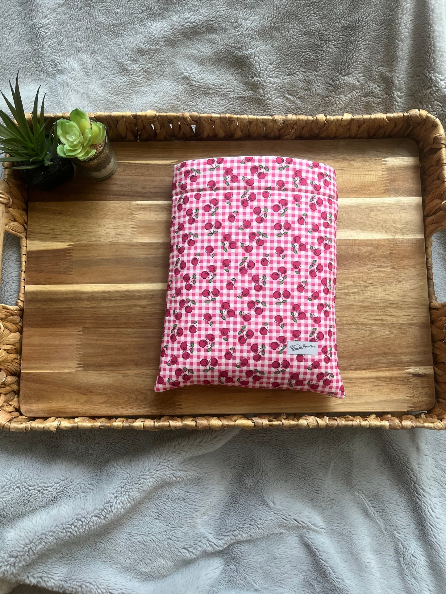 Cherries on Pink Book Sleeve