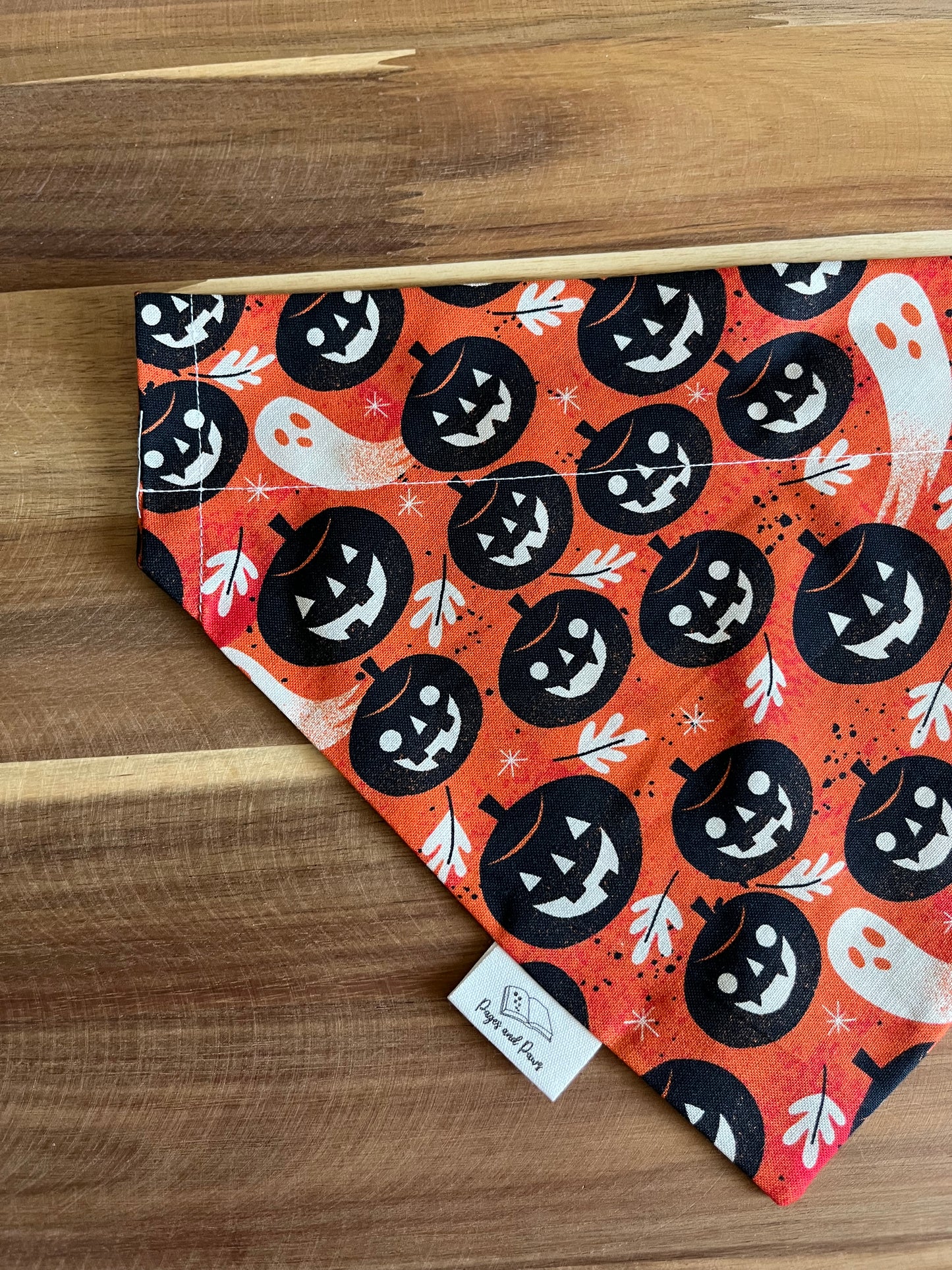 Pumpkin Boos Over the Collar Pet Bandana