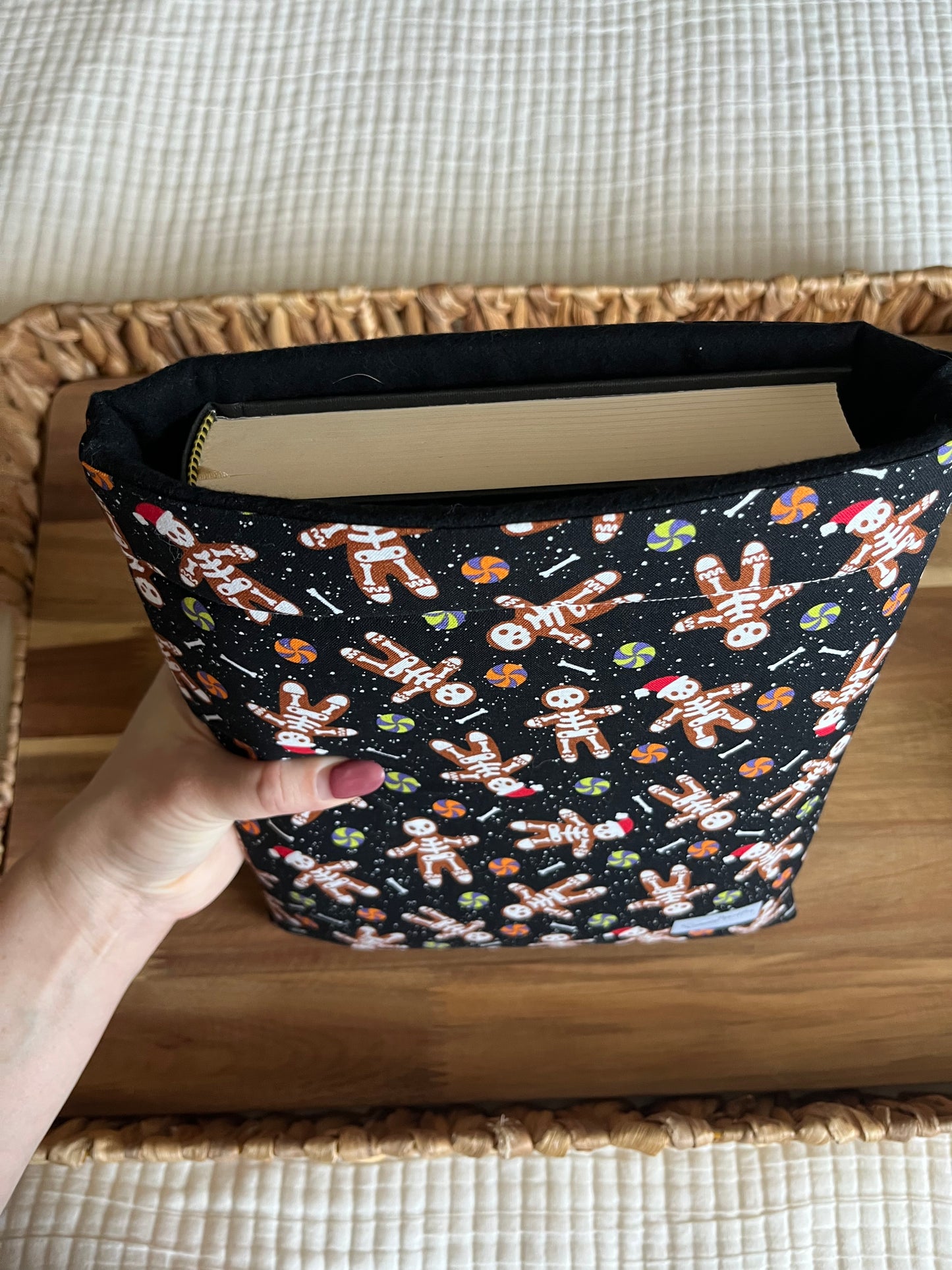 Skeleton Gingerbread Man Book Sleeve