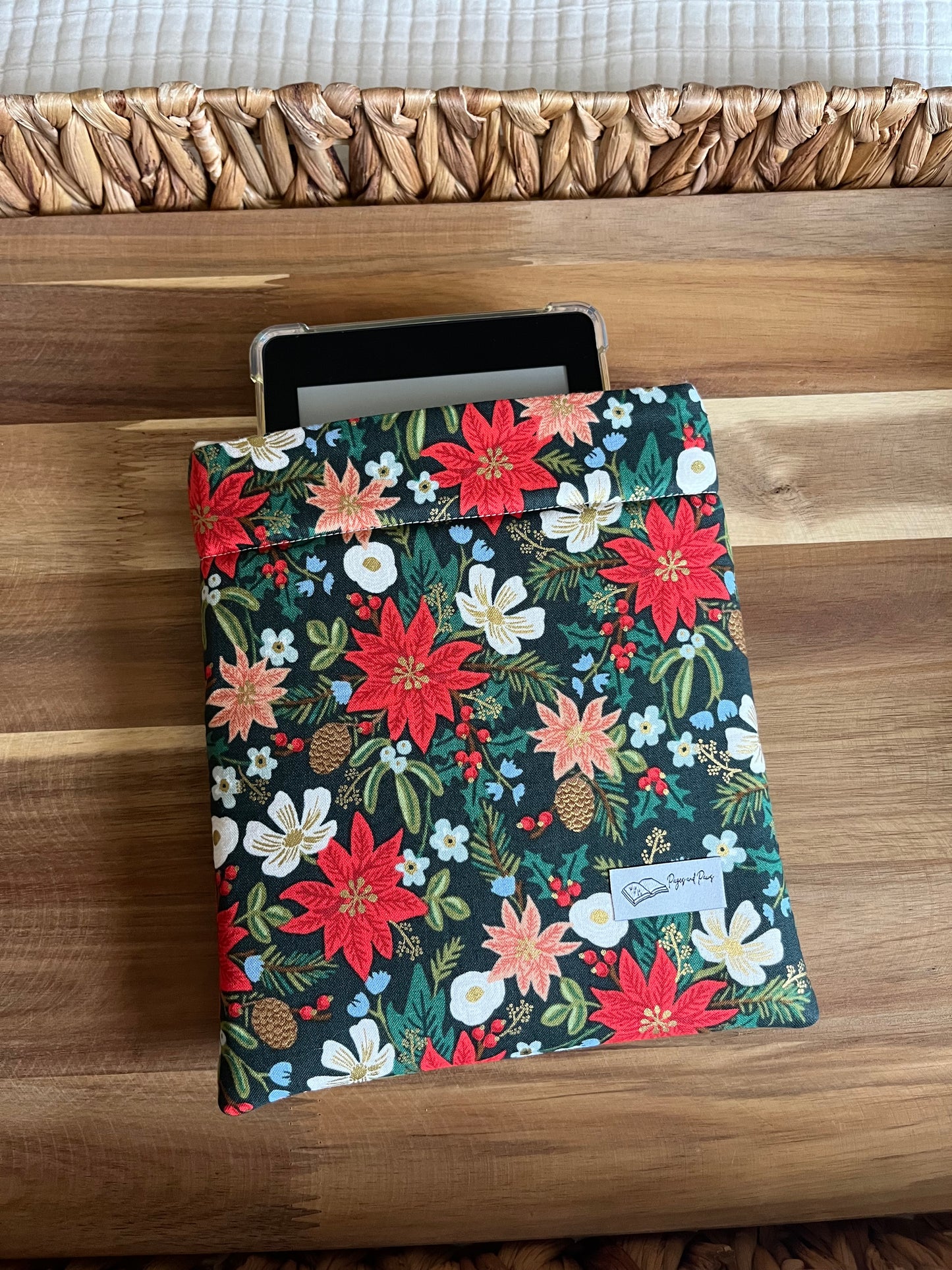 Holiday Poinsettias by Rifle Paper Co Book Sleeve