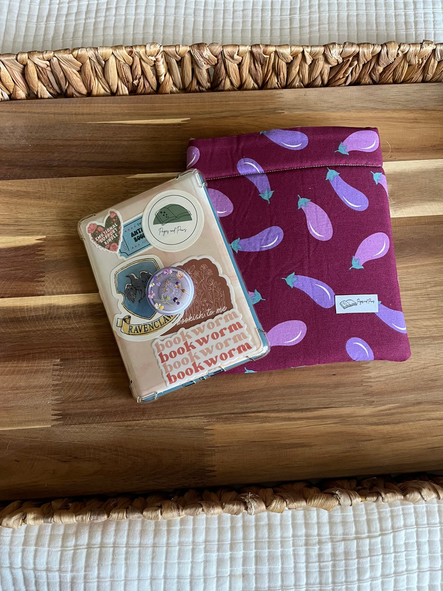 Eggplant Emoji Book Sleeve