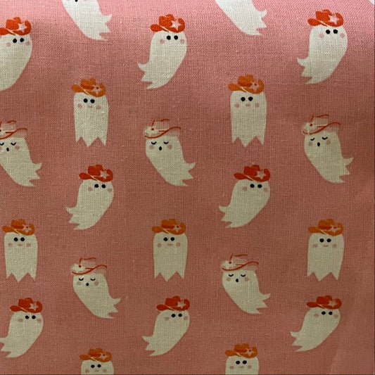 Cowgirl Ghosts on Pink Over the Collar Pet Bandana