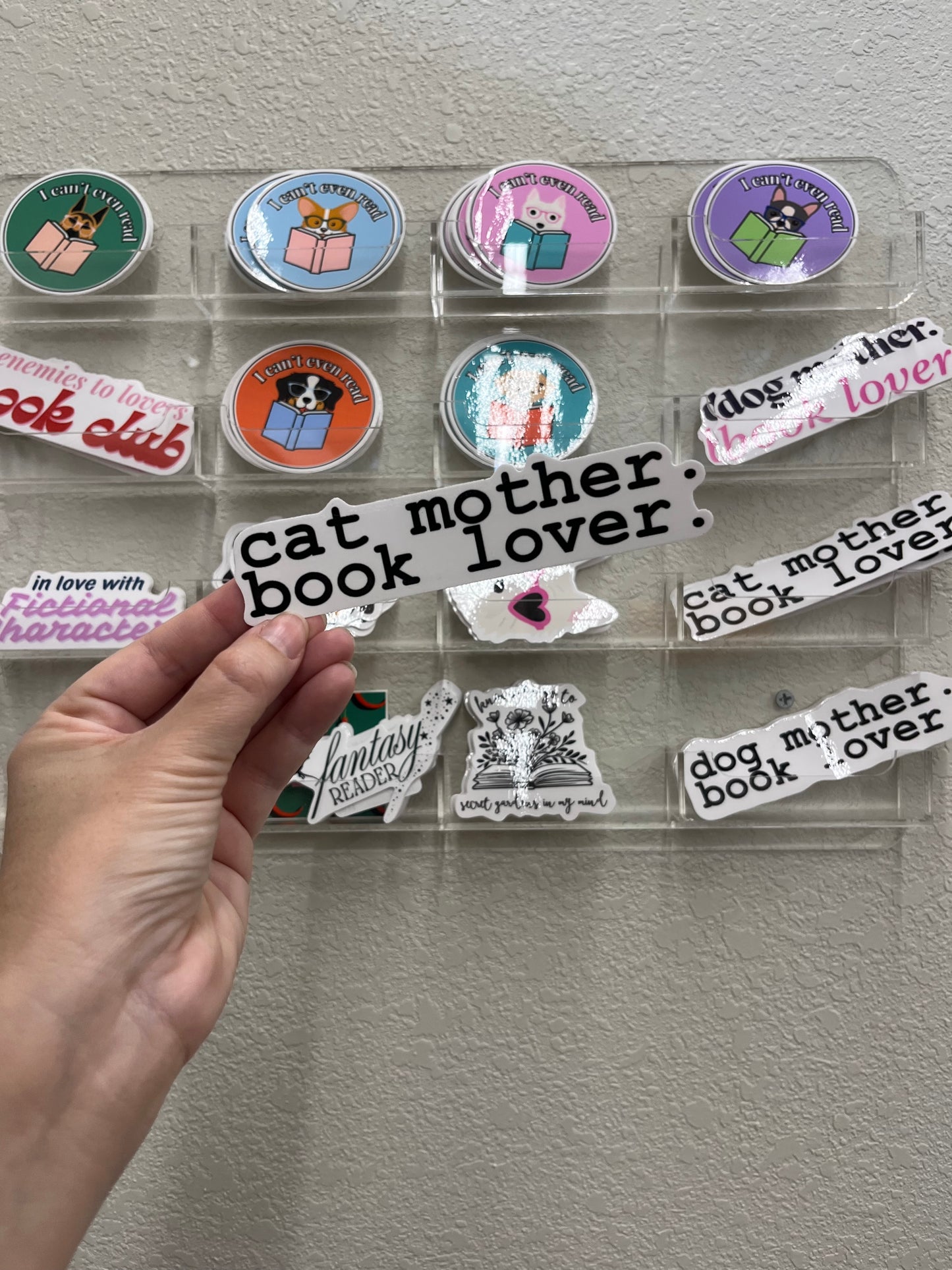 Cat Mother, Book Lover Sticker