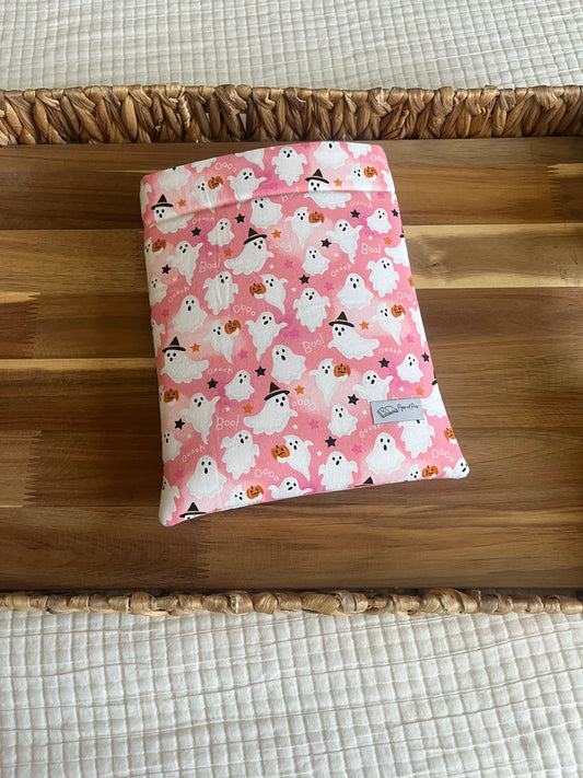 Ghostly Pink Witches Book Sleeve
