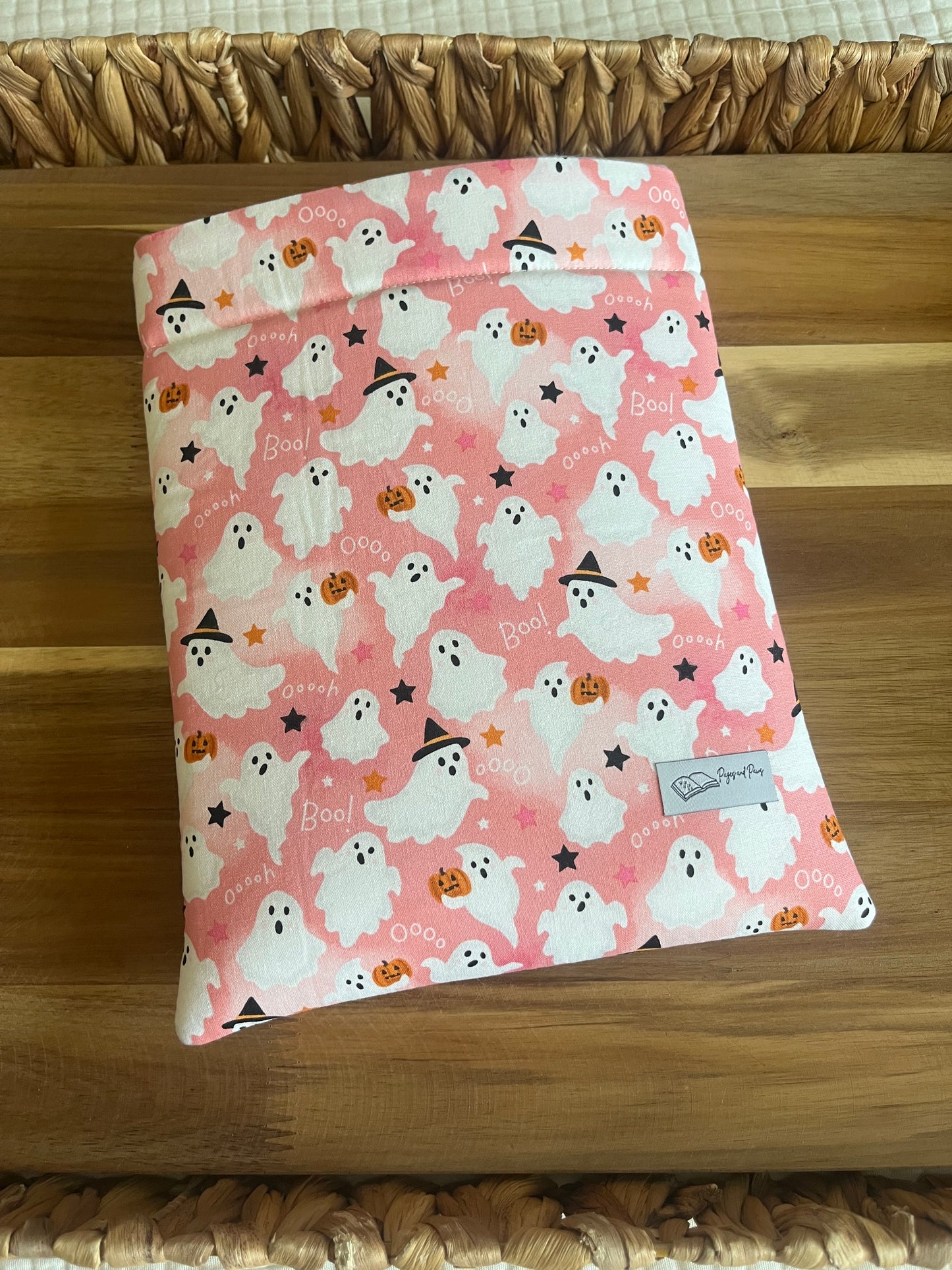 Ghostly Pink Witches Book Sleeve