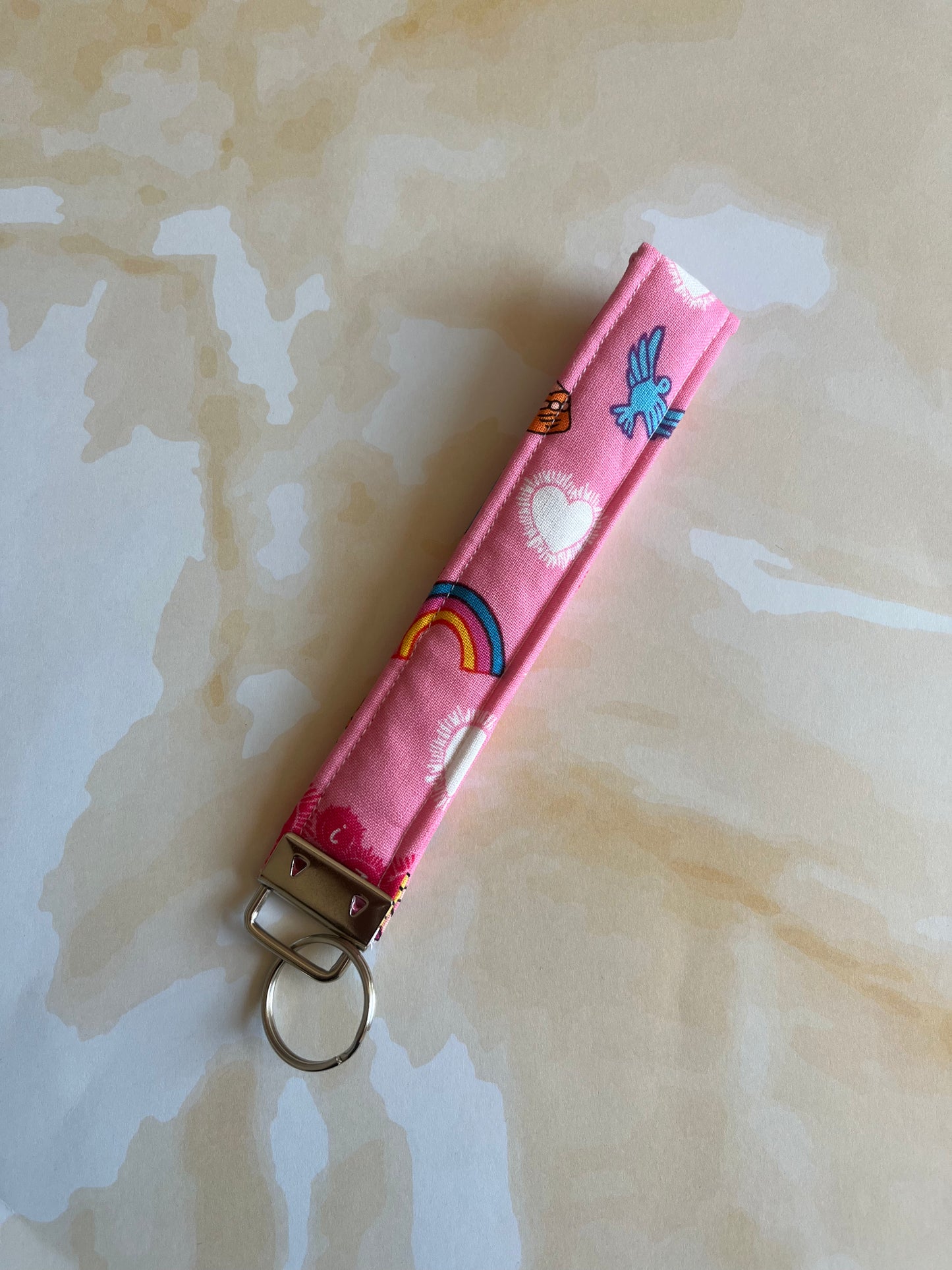 Sassy Pink Lizzie Wristlet Keychain