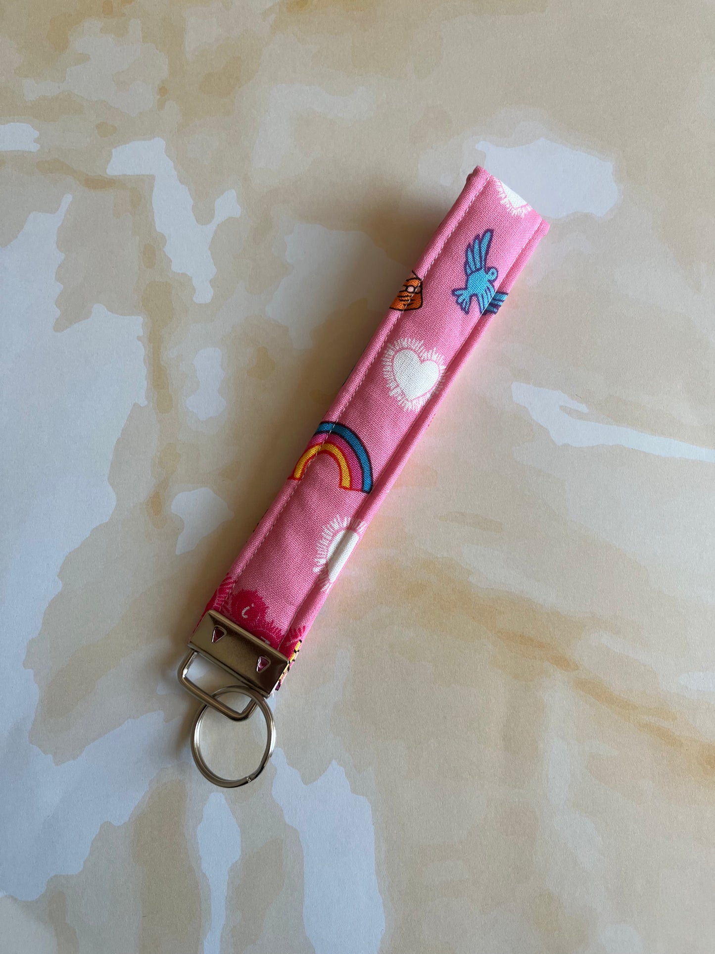 Sassy Pink Lizzie Wristlet Keychain
