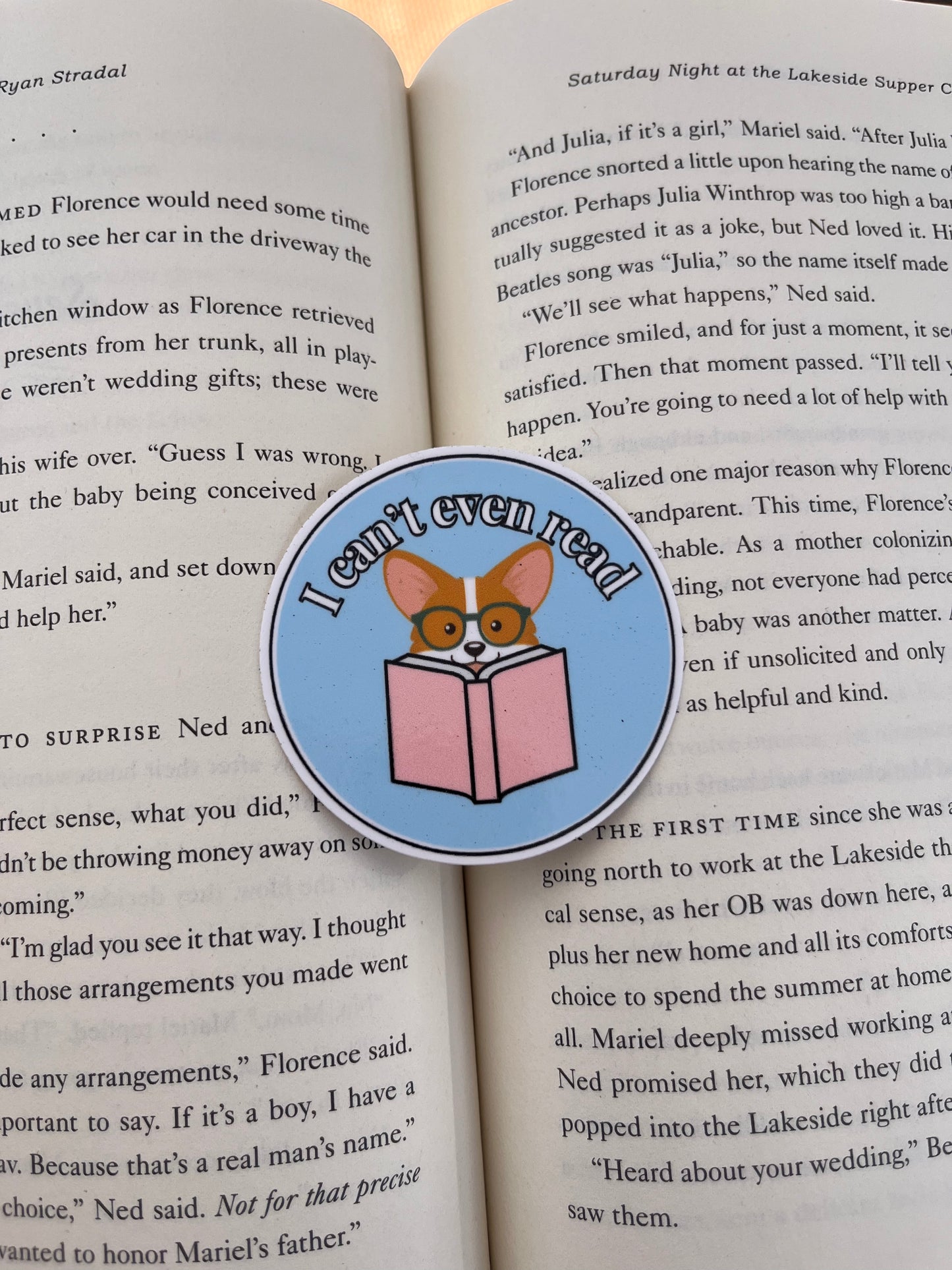 Corgi Can't Even Read Sticker