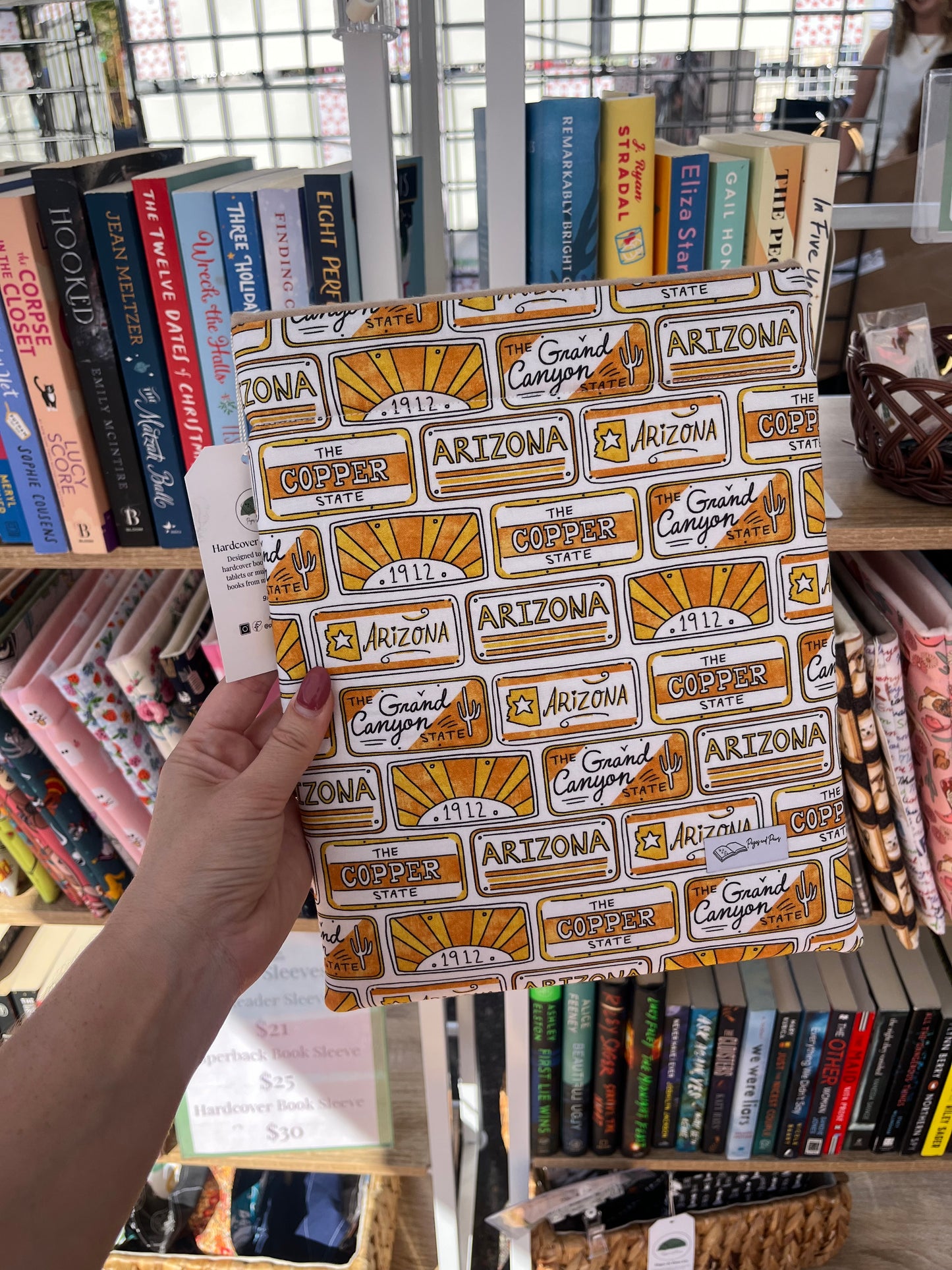 Arizona License Plate  Book Sleeve