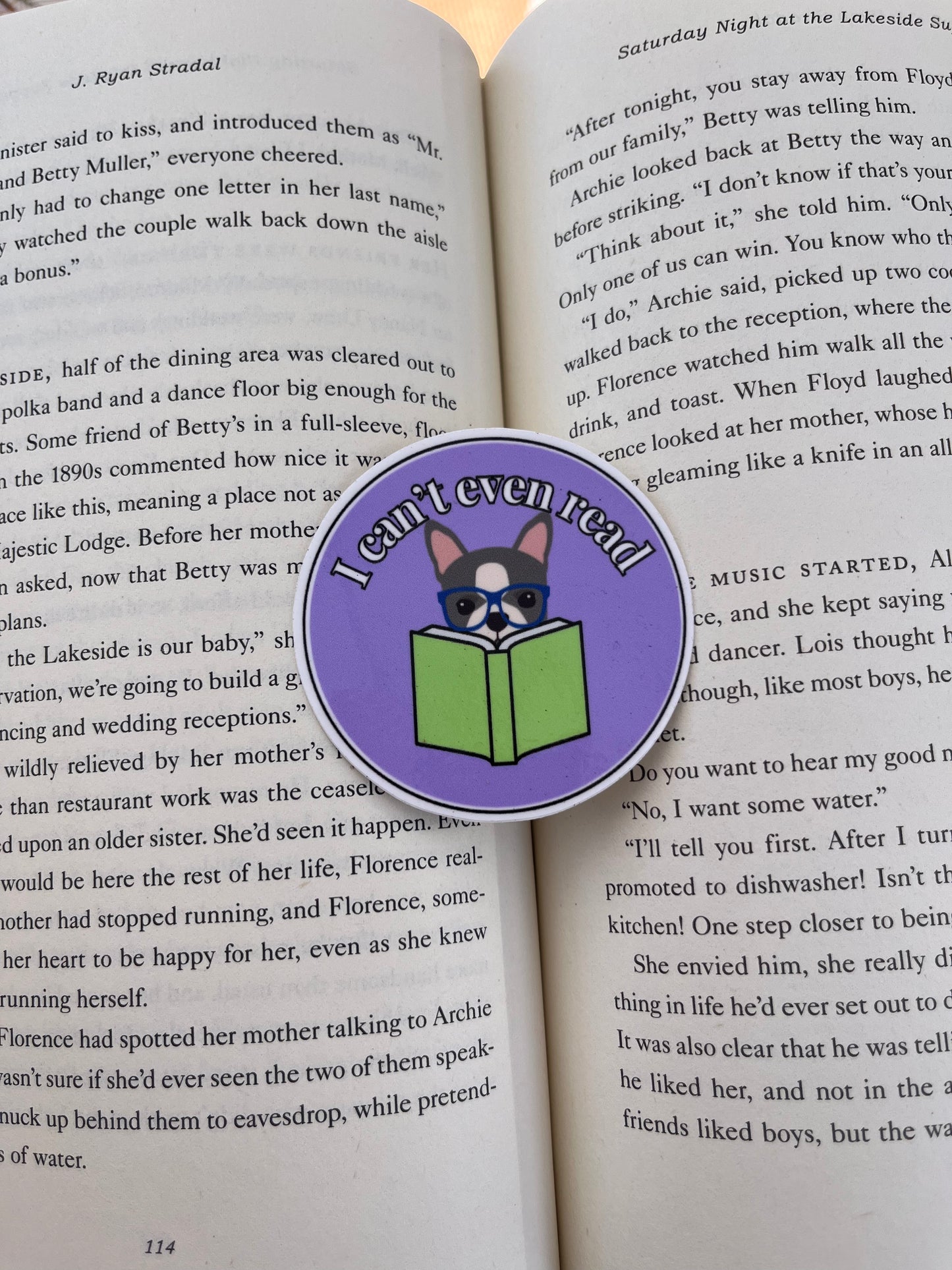 Boston Terrier Can't Even Read Sticker