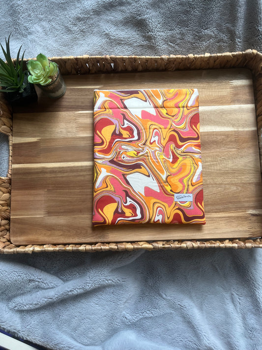 Pink and Orange Paint Splash Book Sleeve