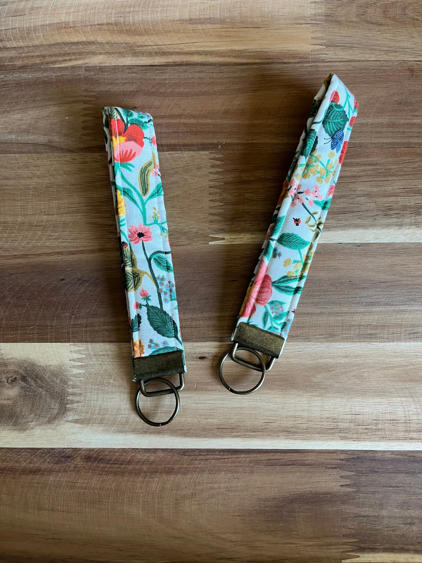 Rifle Paper Co Whimsical Wildflowers Wristlet Keychain