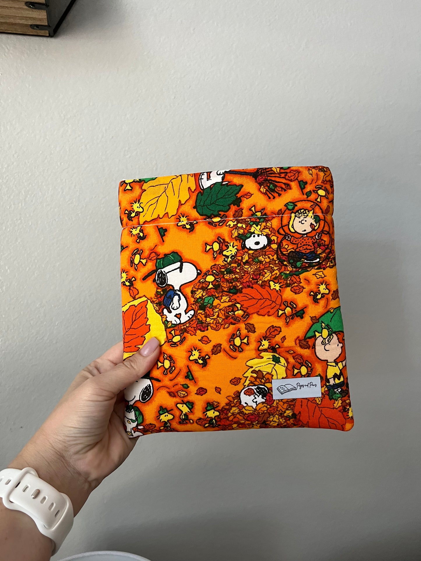 Snoopy in the Leaves Book Sleeve