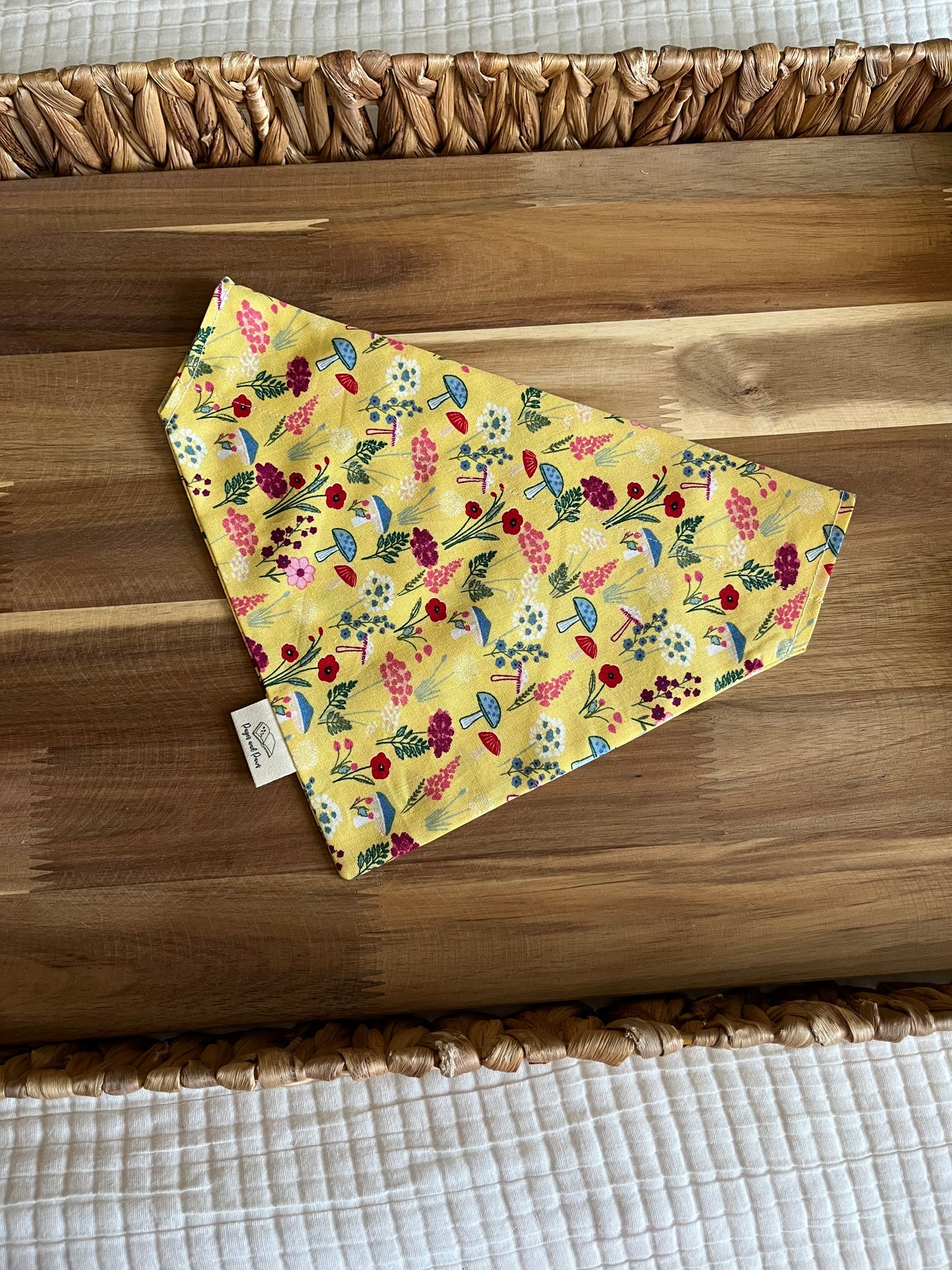 Mystical Mushrooms Over the Collar Pet Bandana