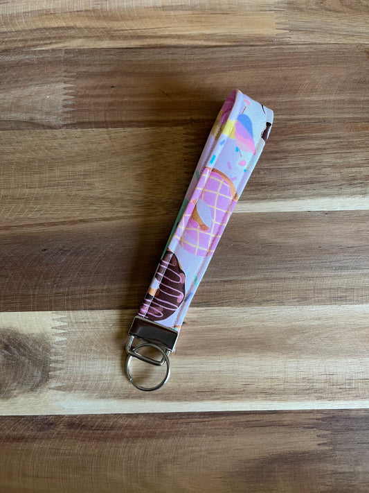 Donut Ask Wristlet Keychain