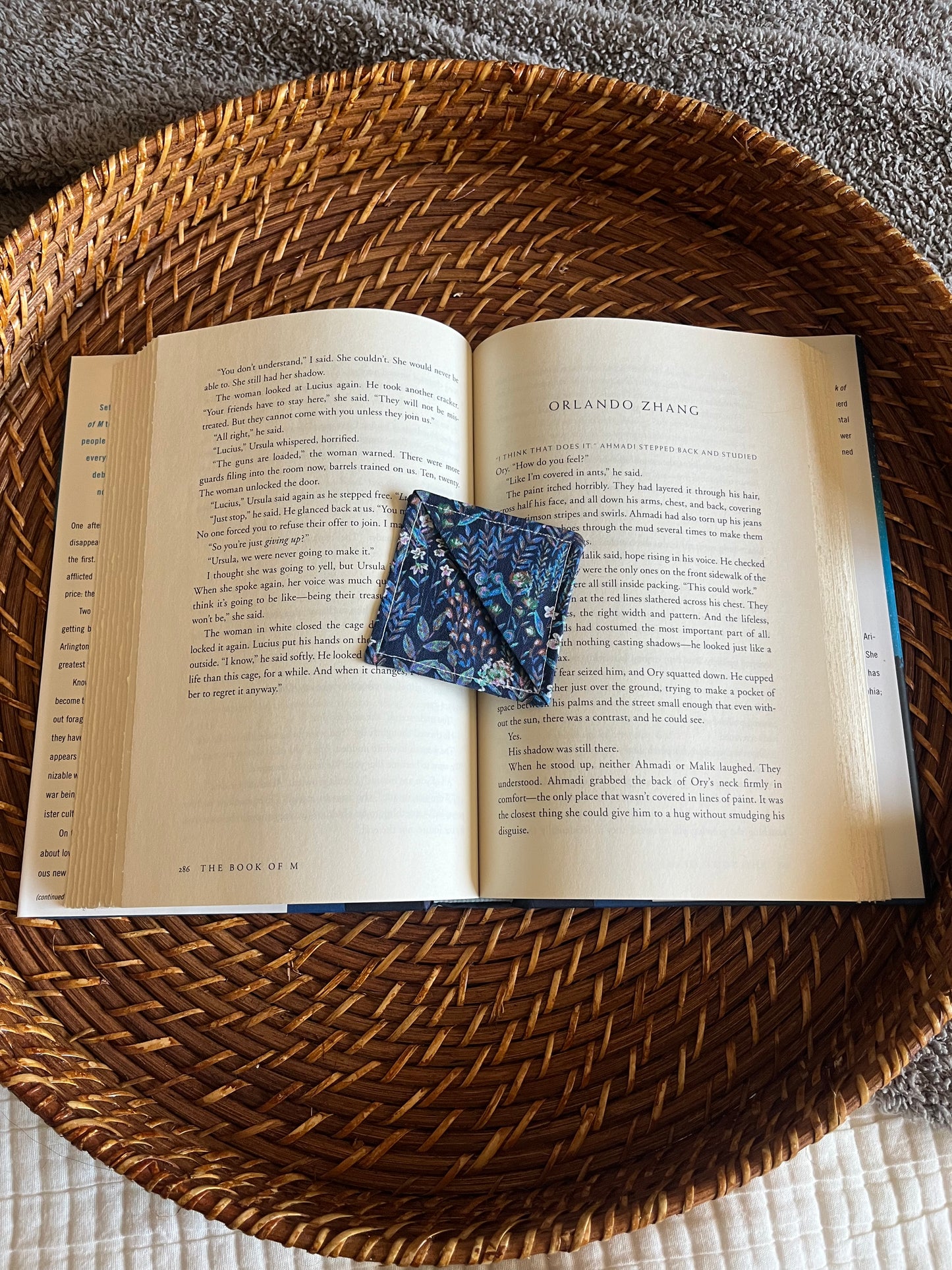 Midnight Blooms Corner Bookmark