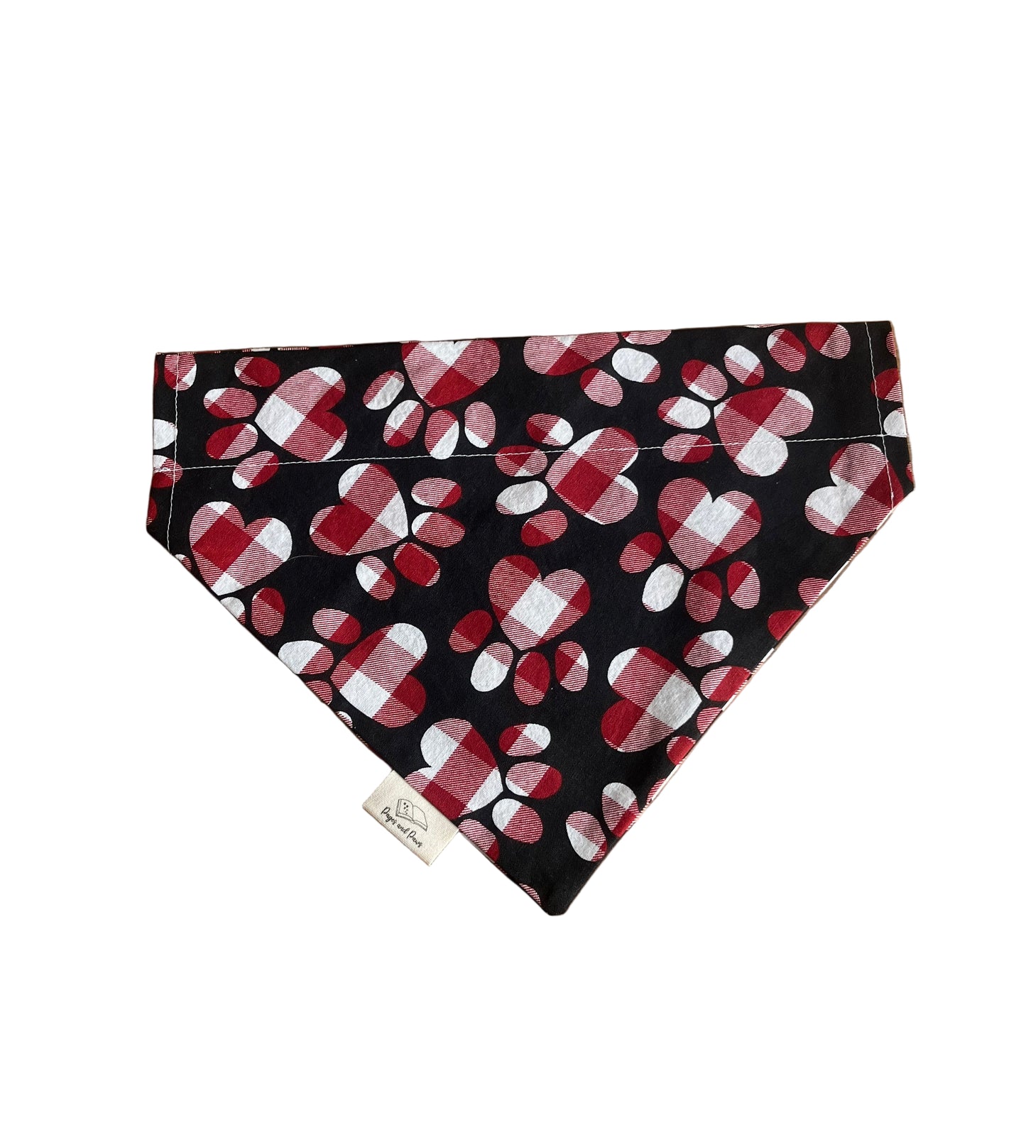 Checkered Paws Over the Collar Pet Bandana