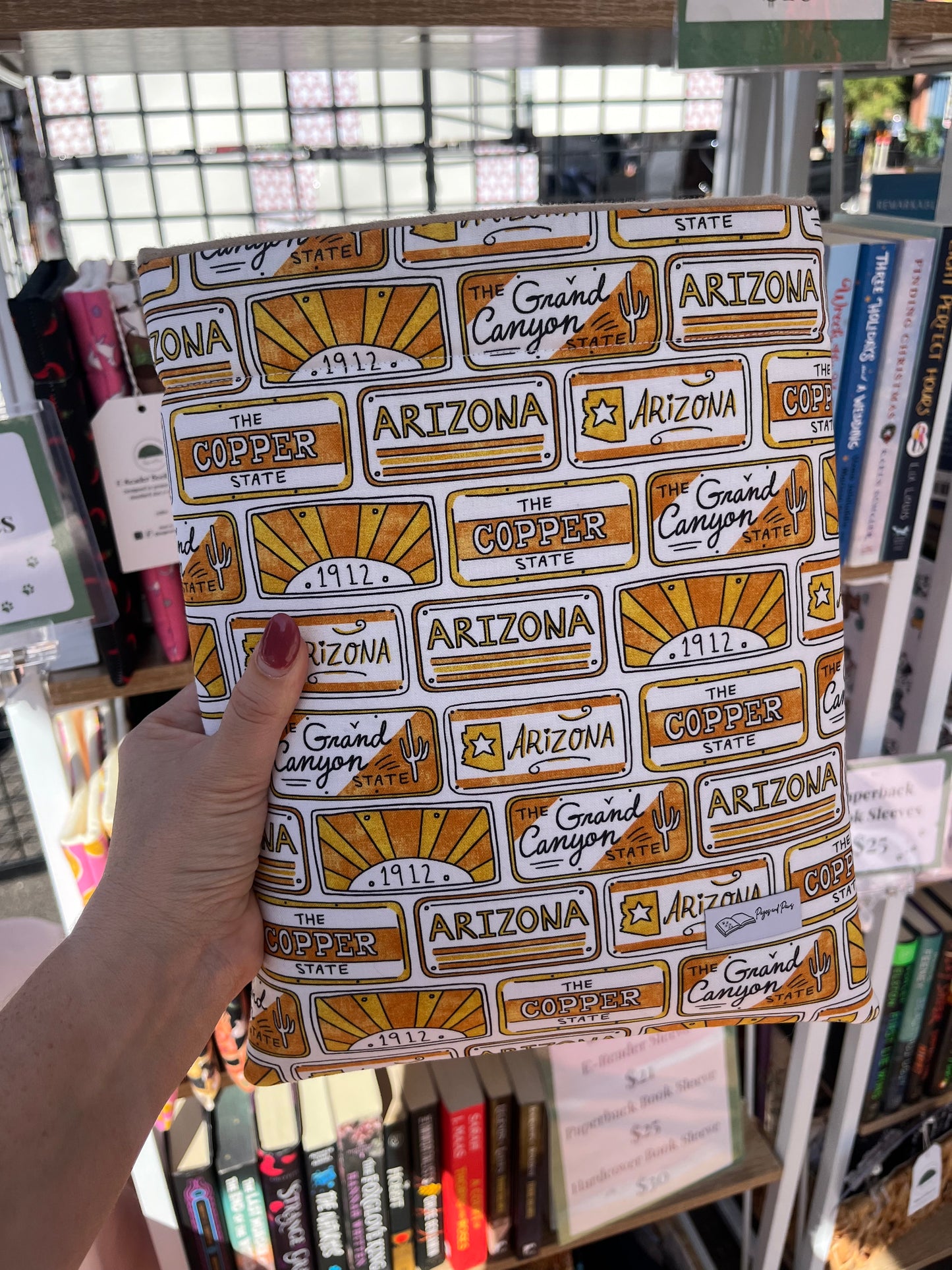 Arizona License Plate  Book Sleeve