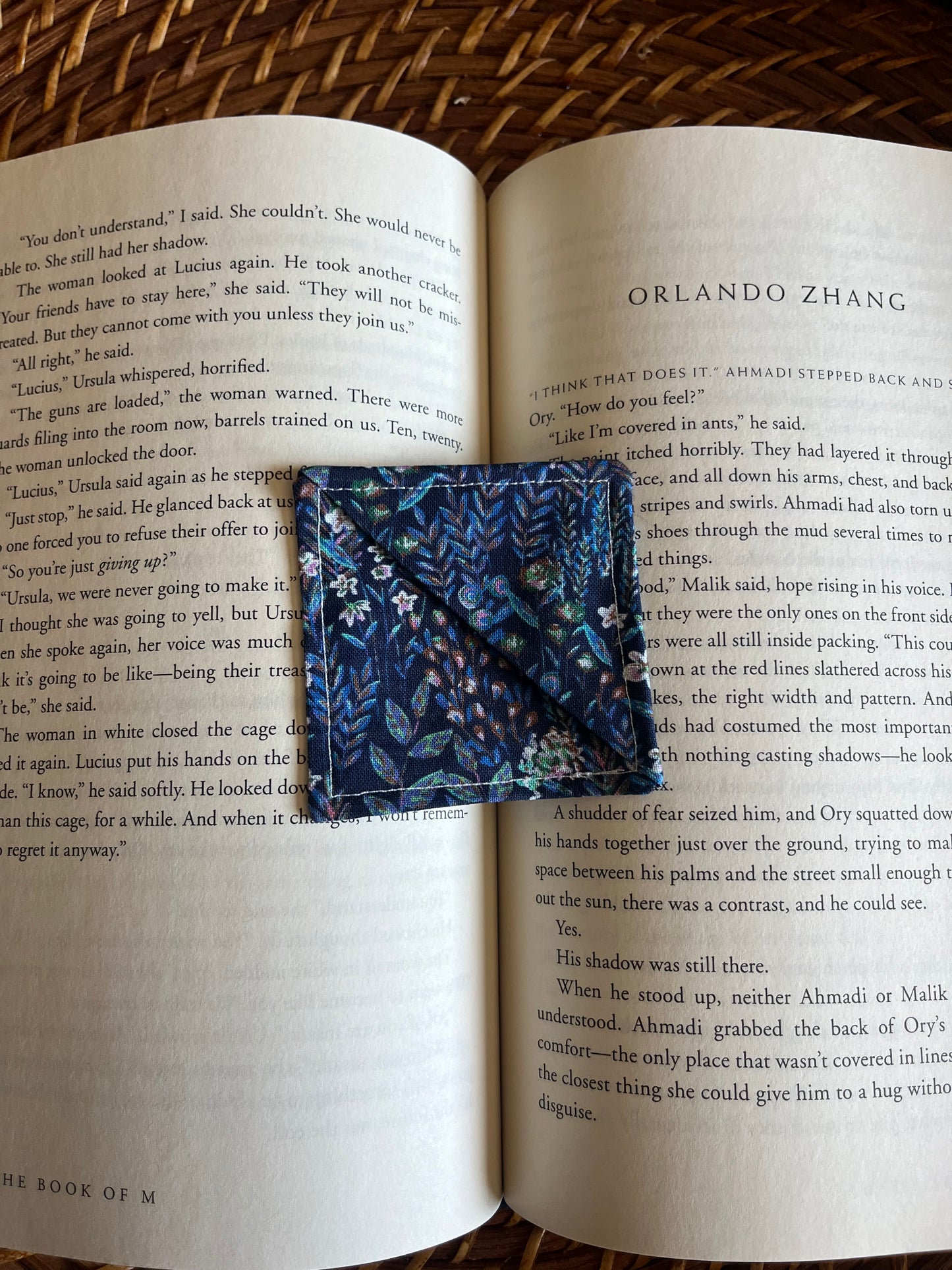 Midnight Blooms Corner Bookmark