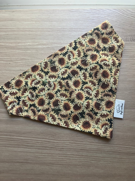 Sunflower Over the Collar Pet Bandana