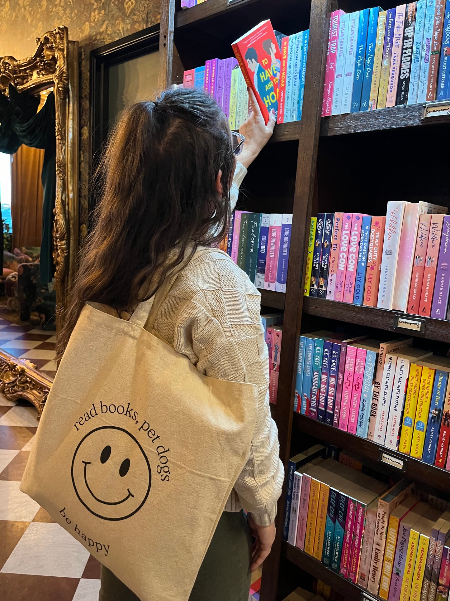 Be Happy Canvas Tote Bag