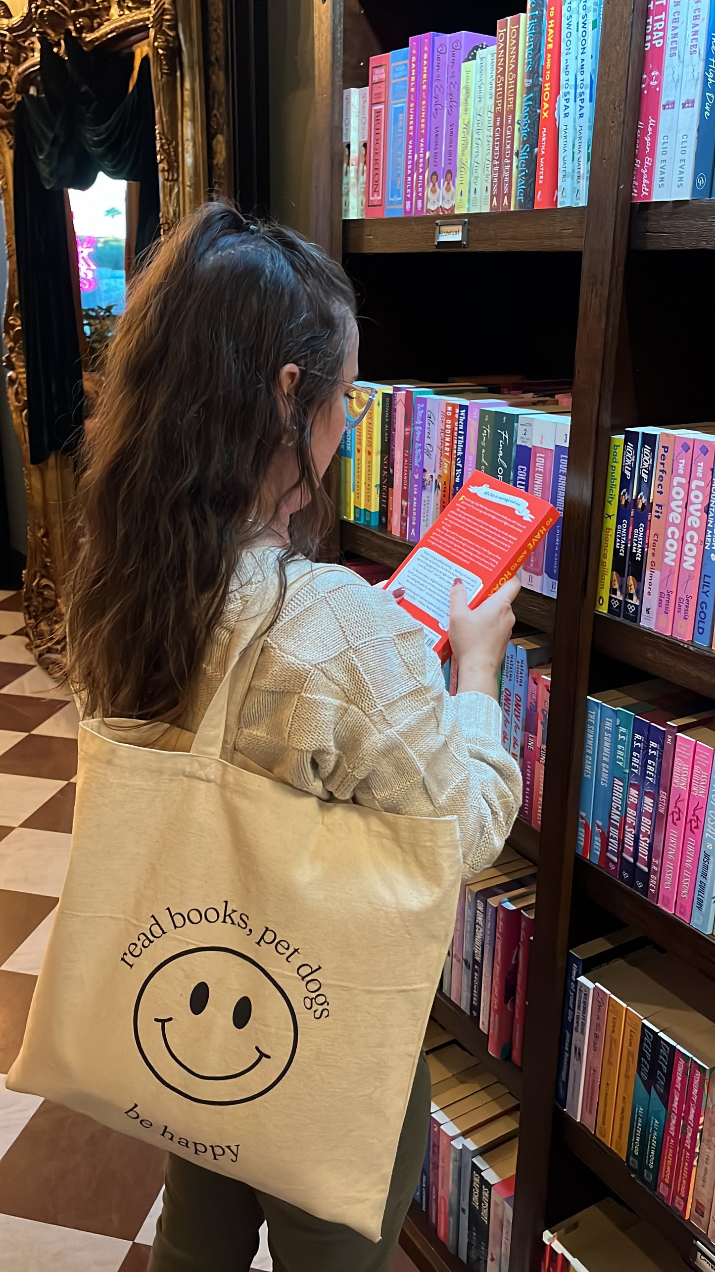 Be Happy Canvas Tote Bag