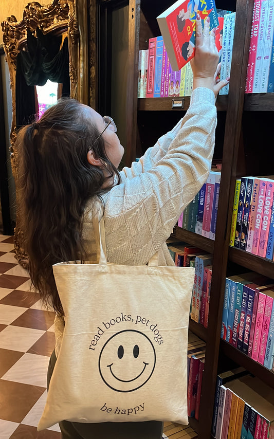 Be Happy Canvas Tote Bag