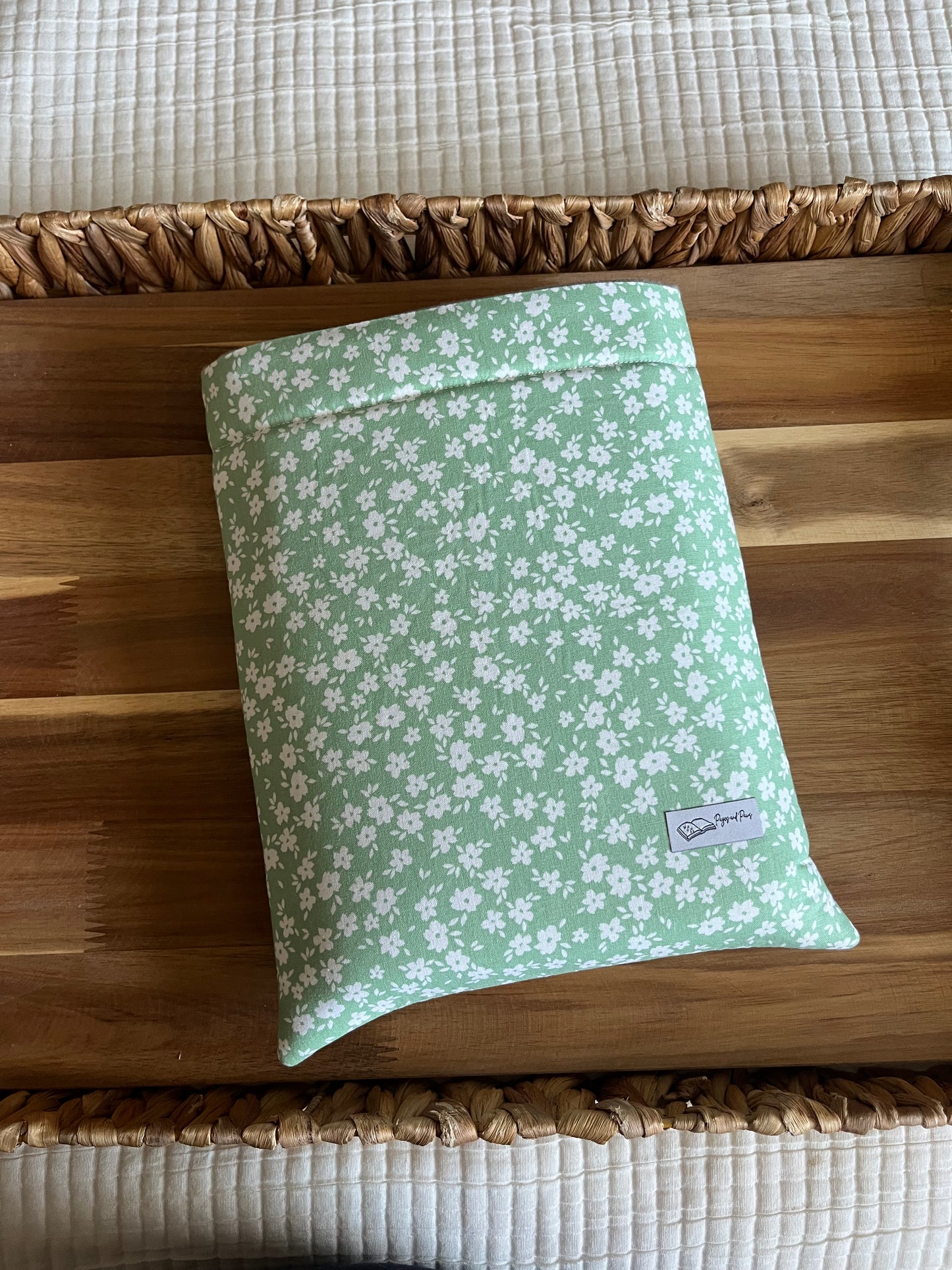 Gardenia Flowers on Green Book Sleeve