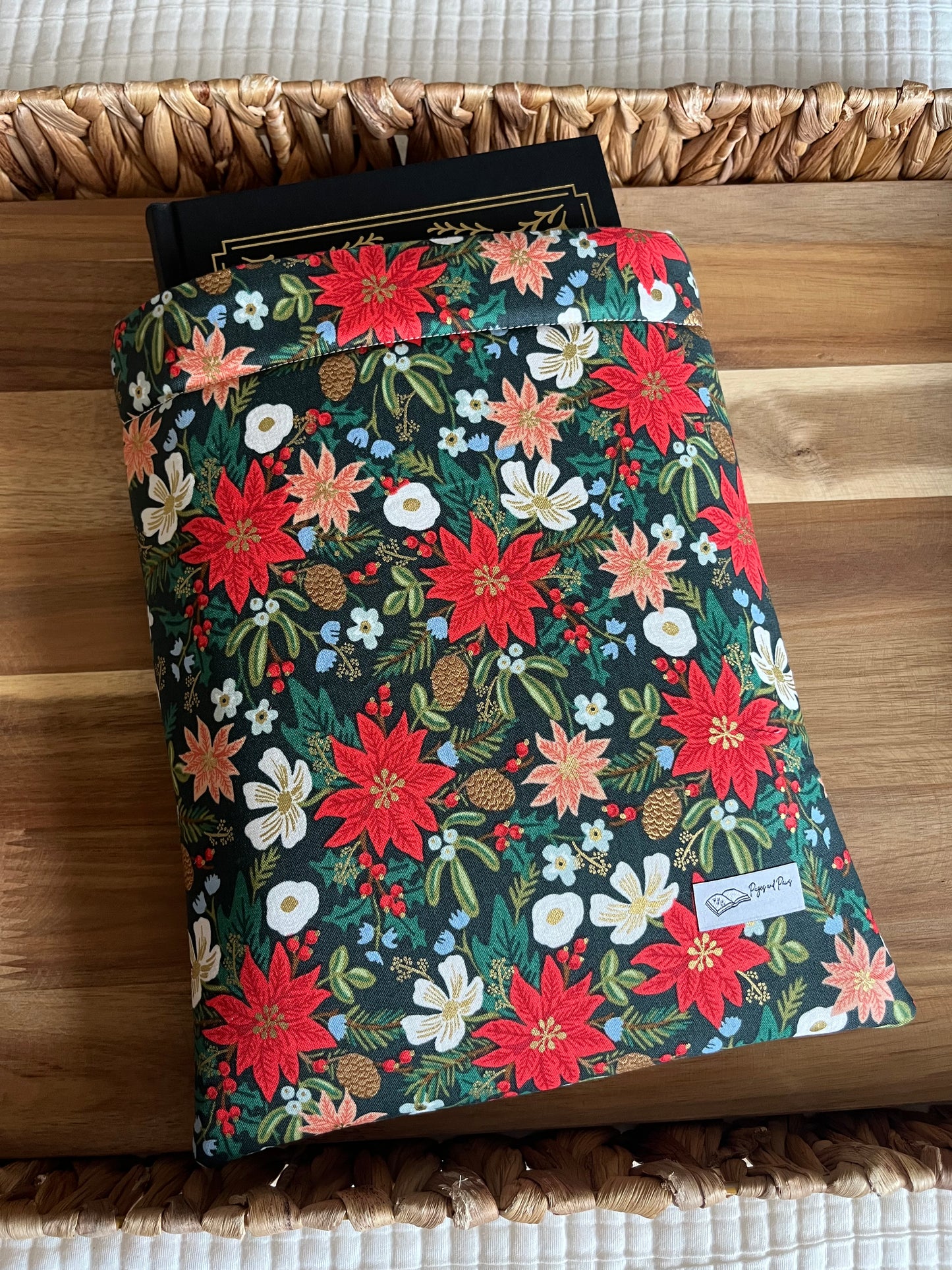 Holiday Poinsettias by Rifle Paper Co Book Sleeve