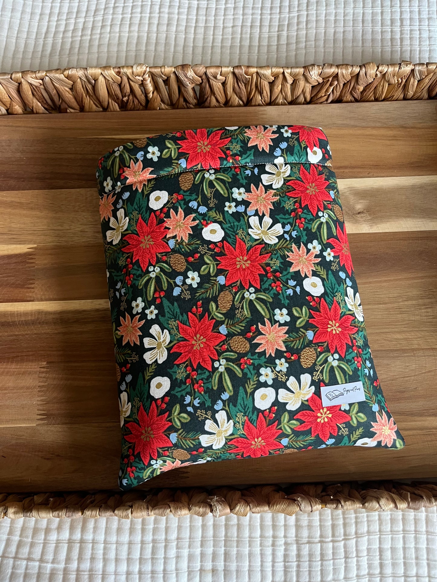 Holiday Poinsettias by Rifle Paper Co Book Sleeve