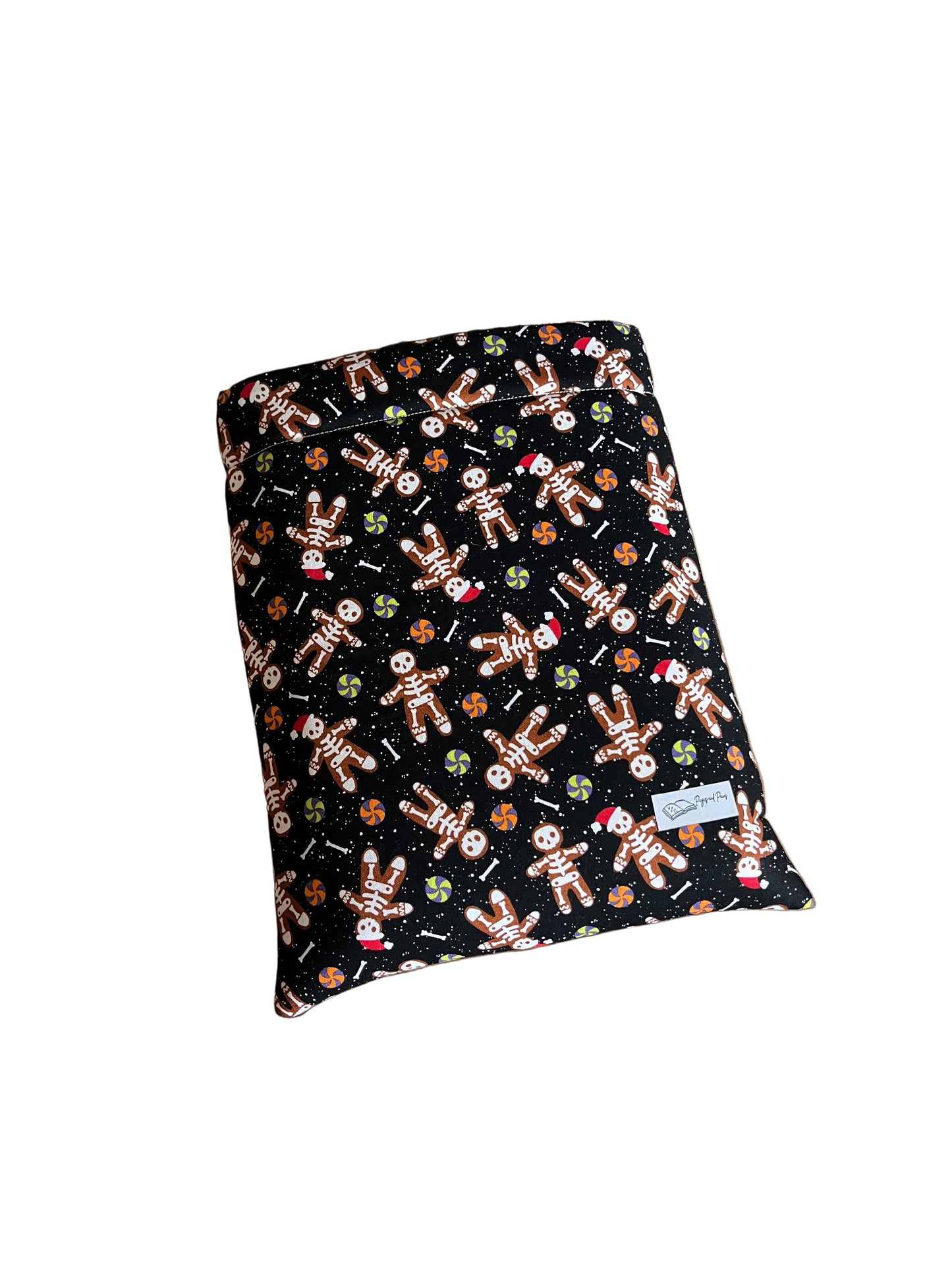 Skeleton Gingerbread Man Book Sleeve