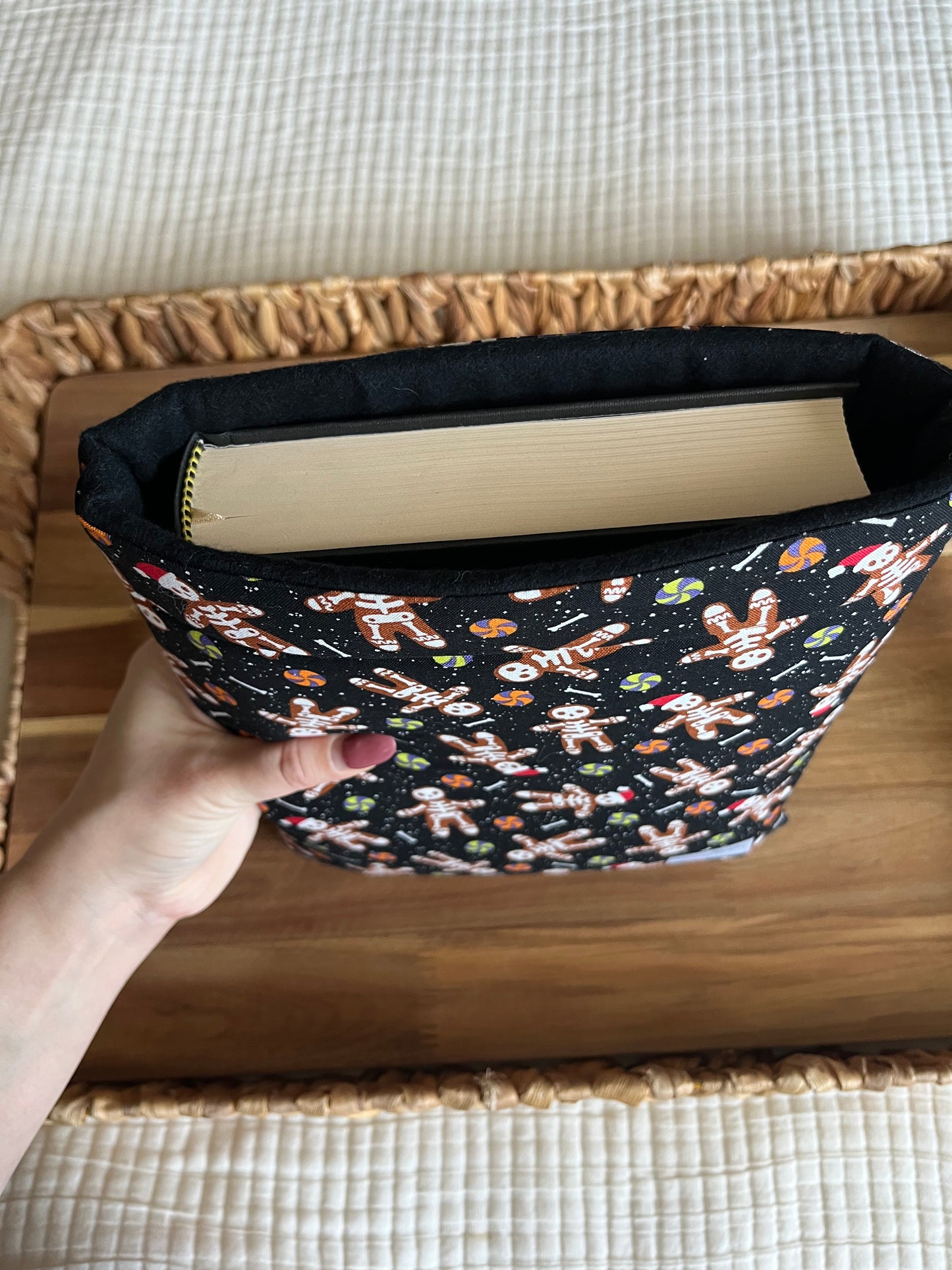 Skeleton Gingerbread Man Book Sleeve