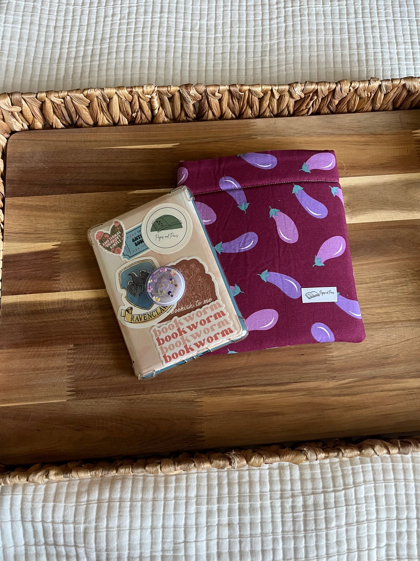 Eggplant Emoji Book Sleeve