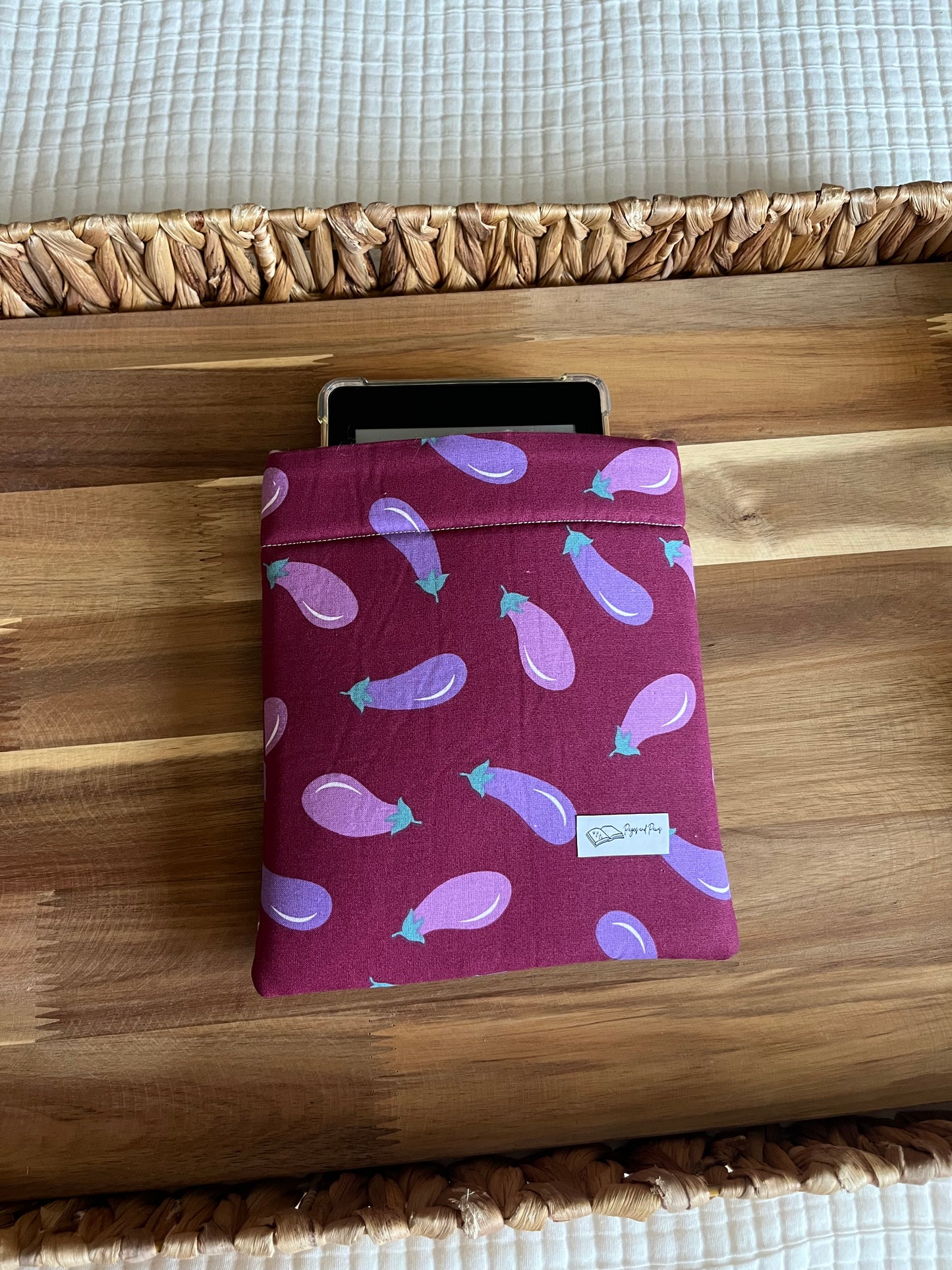 Eggplant Emoji Book Sleeve
