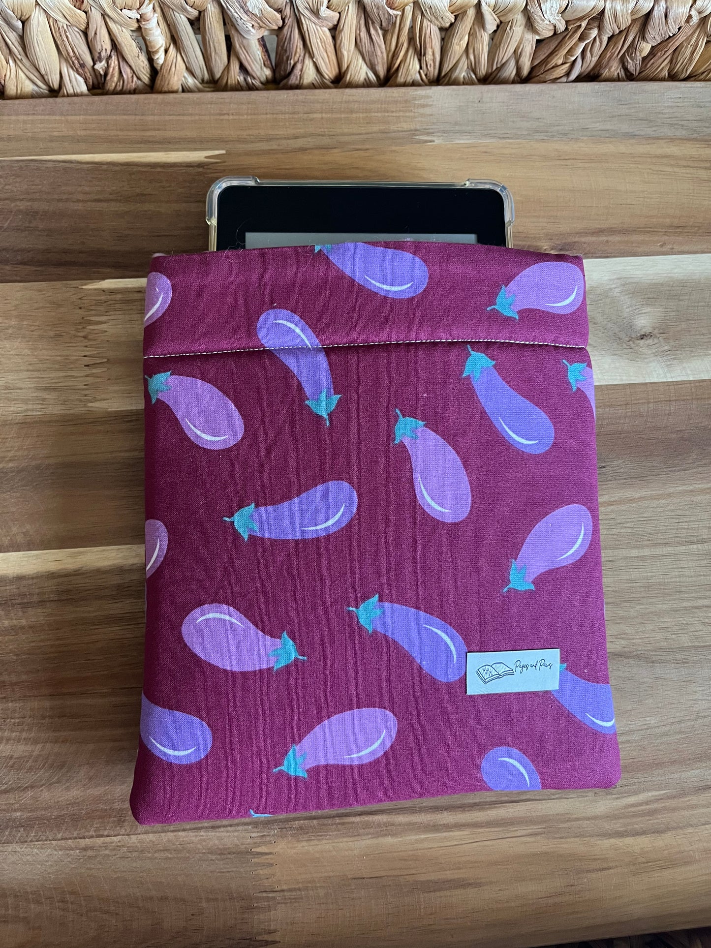 Eggplant Emoji Book Sleeve