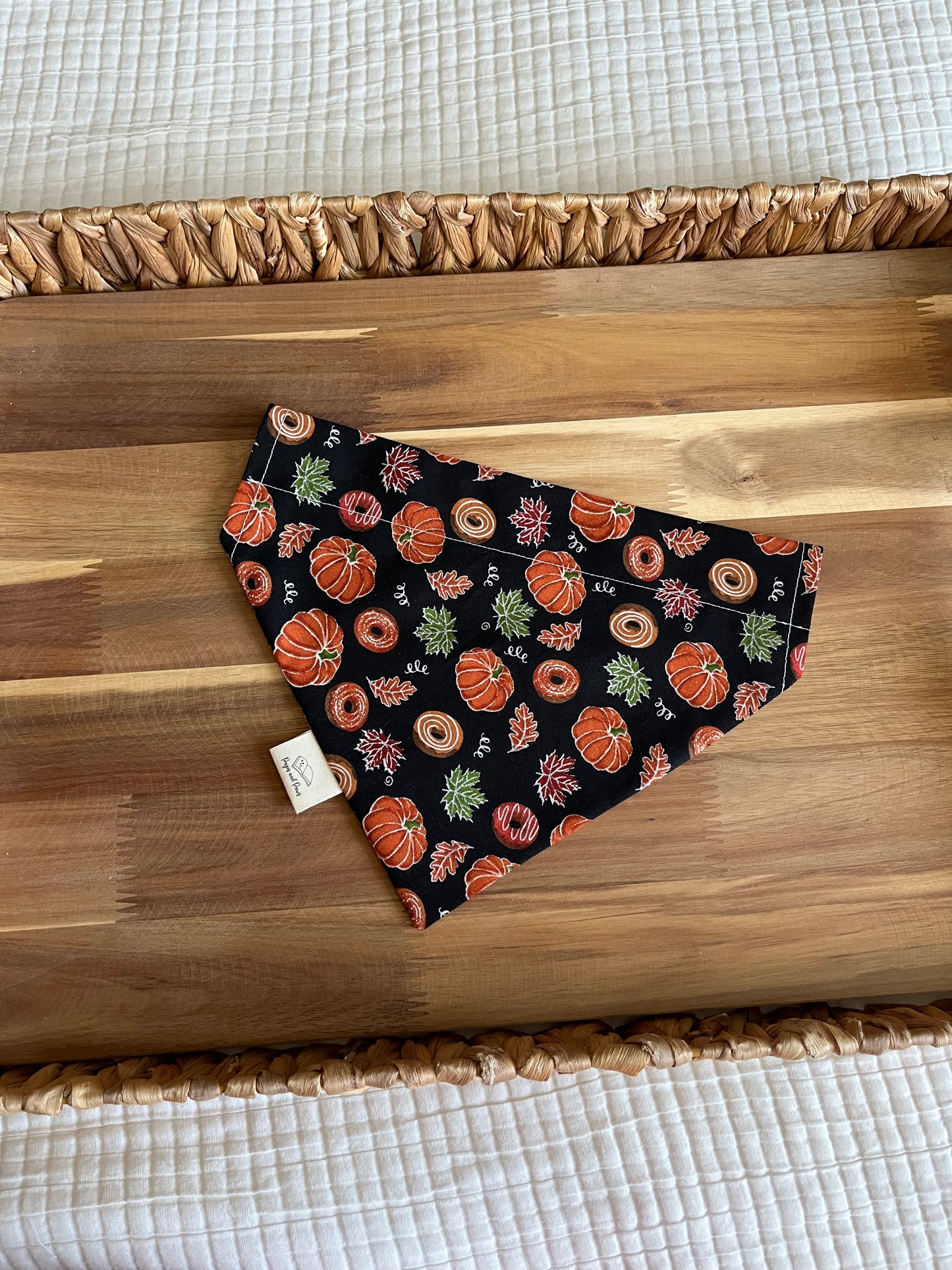 Apple Cider Pumpkin Donuts Over the Collar Pet Bandana