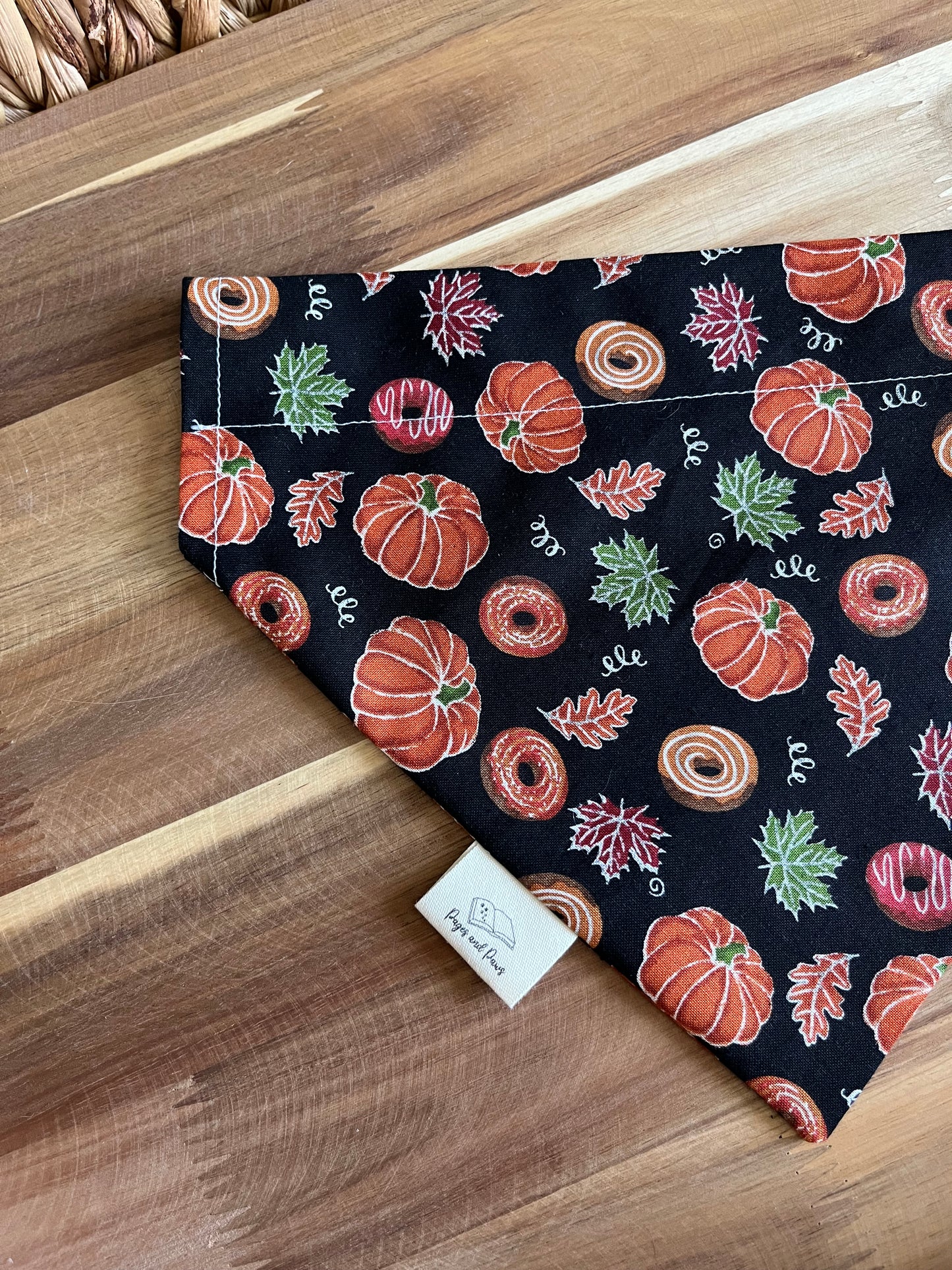 Apple Cider Pumpkin Donuts Over the Collar Pet Bandana