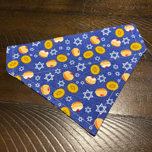 Hanukkah Gelt Over the Collar Pet Bandana